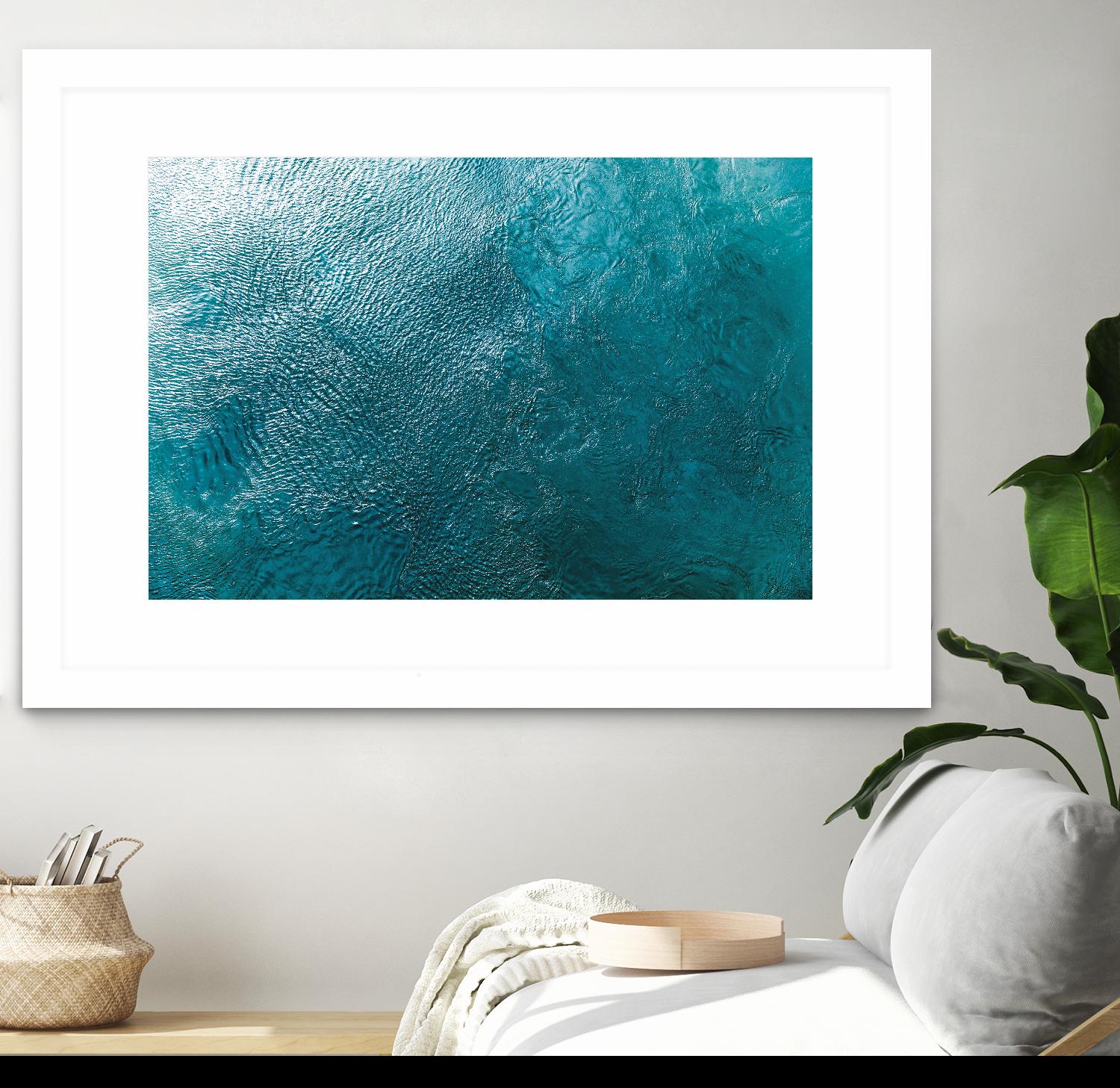 Water Texture Two Birds Eye by Kyle Goldie on GIANT ART - blue abstract