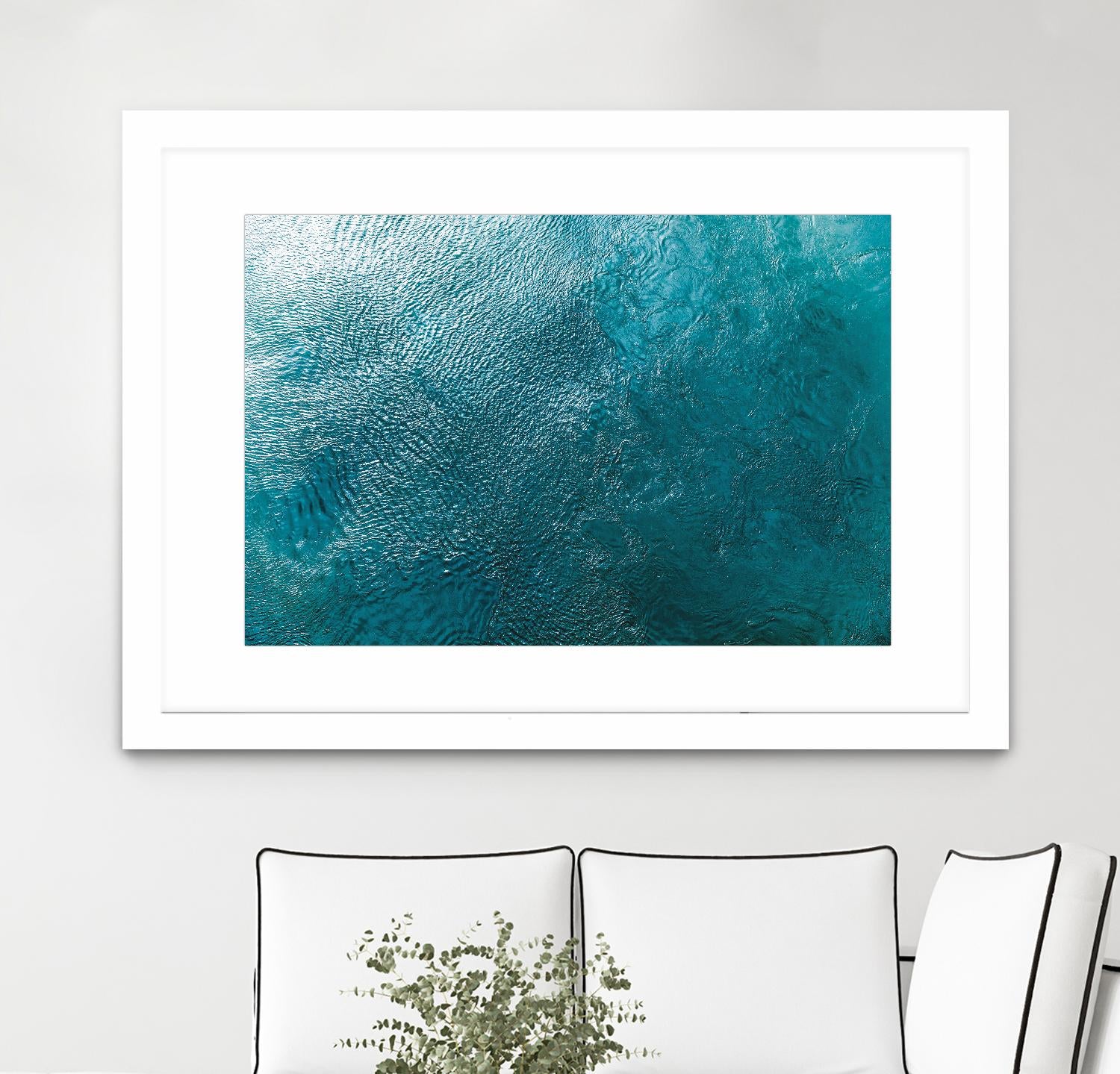 Water Texture Two Birds Eye by Kyle Goldie on GIANT ART - blue abstract