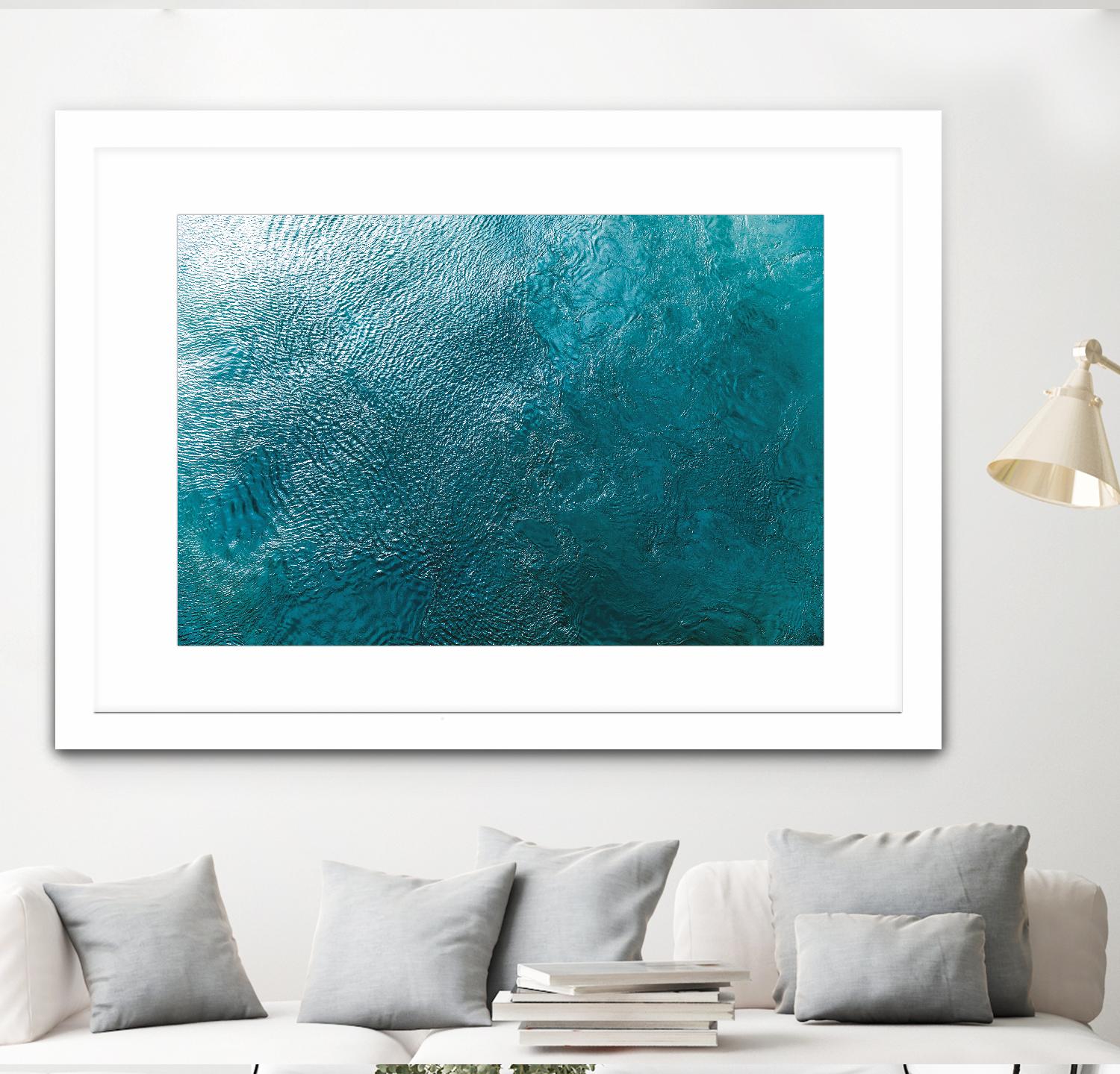 Water Texture Two Birds Eye by Kyle Goldie on GIANT ART - blue abstract