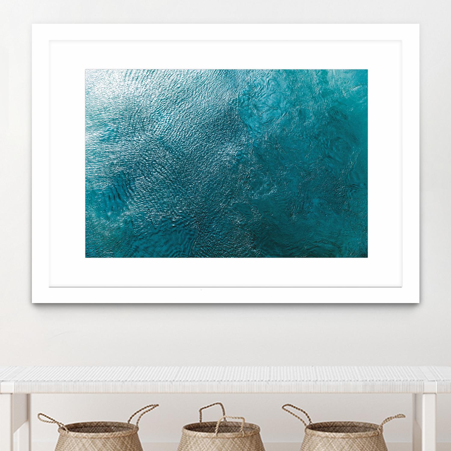 Water Texture Two Birds Eye by Kyle Goldie on GIANT ART - blue abstract