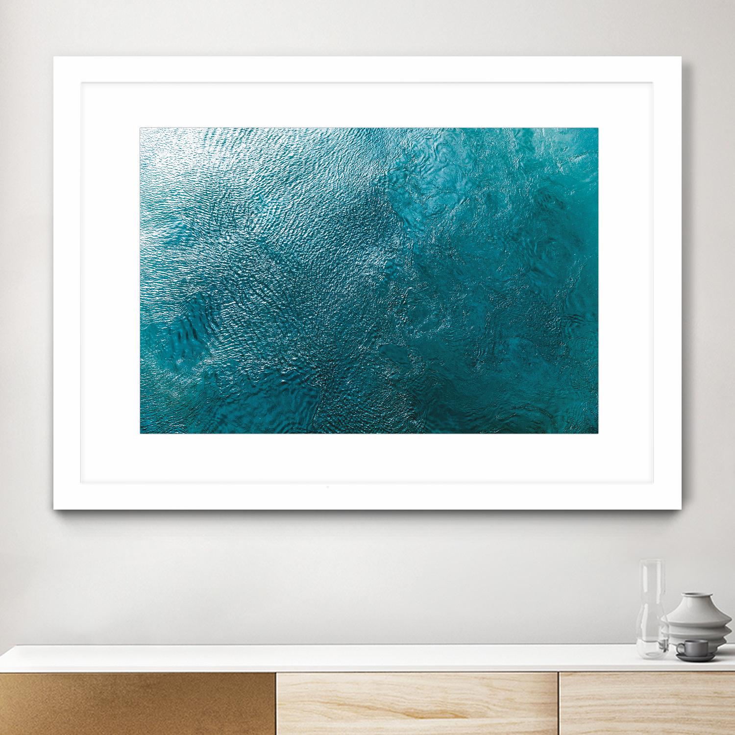 Water Texture Two Birds Eye by Kyle Goldie on GIANT ART - blue abstract