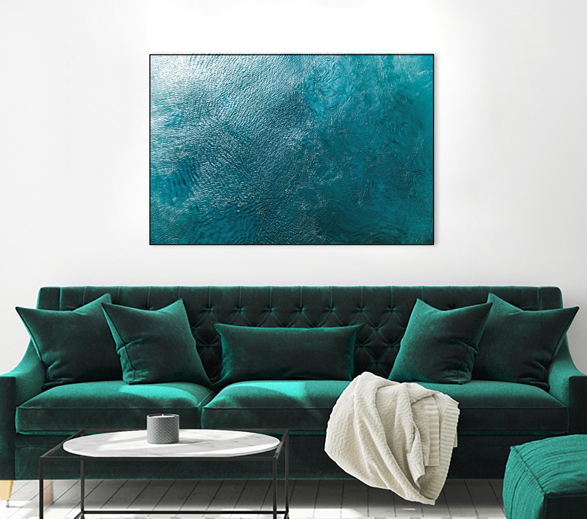 Water Texture Two Birds Eye by Kyle Goldie on GIANT ART - blue abstract