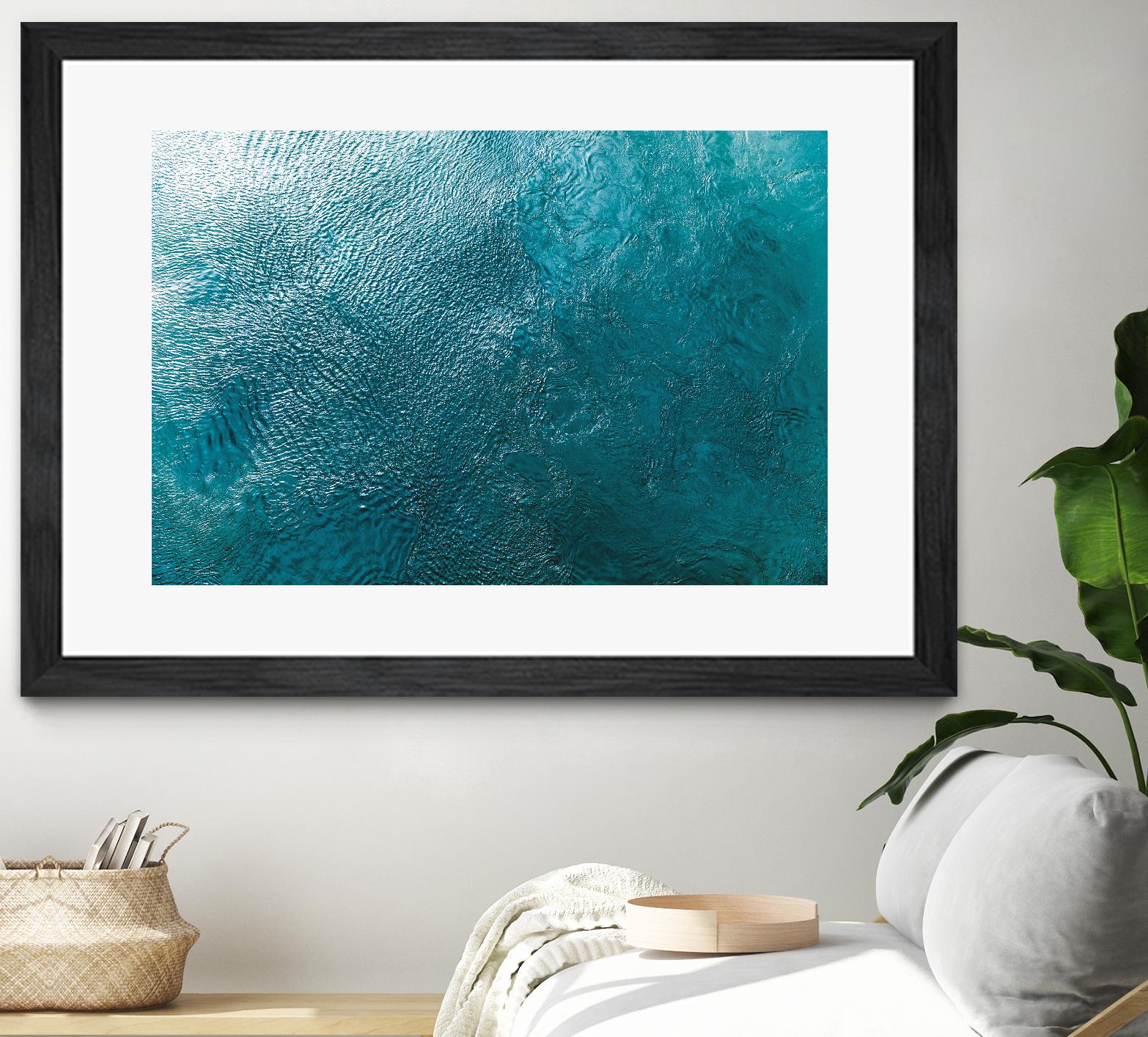 Water Texture Two Birds Eye by Kyle Goldie on GIANT ART - blue abstract