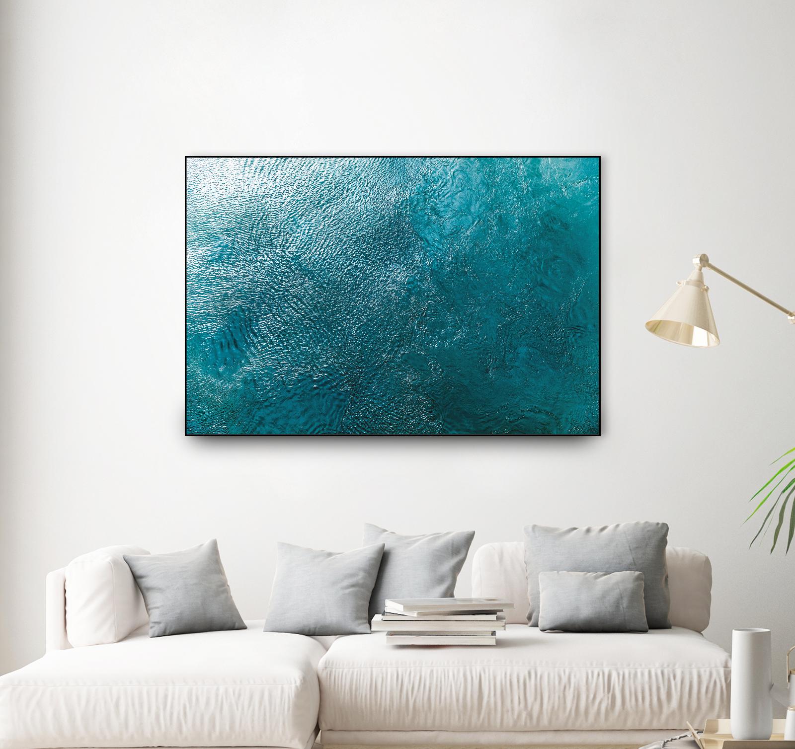 Water Texture Two Birds Eye by Kyle Goldie on GIANT ART - blue abstract