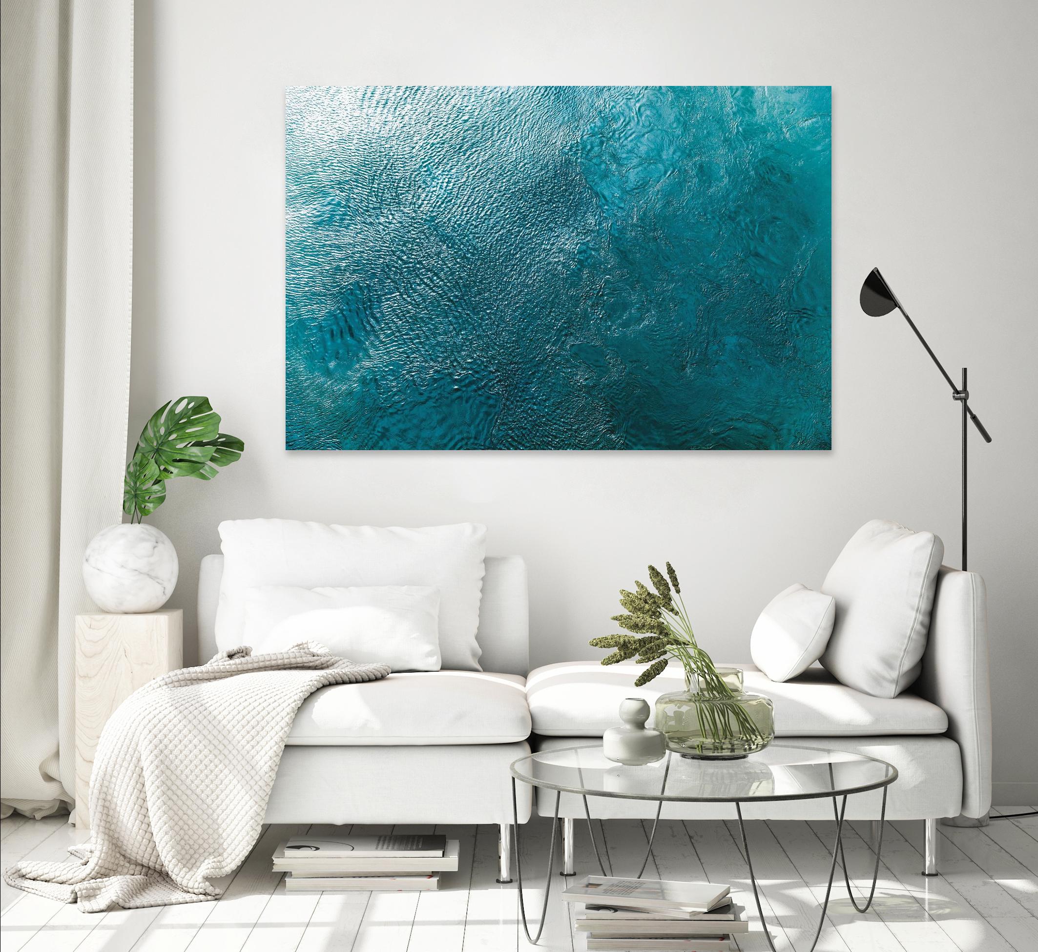 Water Texture Two Birds Eye by Kyle Goldie on GIANT ART - blue abstract