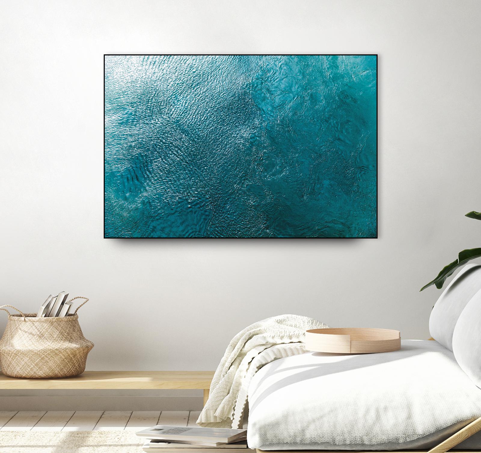 Water Texture Two Birds Eye by Kyle Goldie on GIANT ART - blue abstract