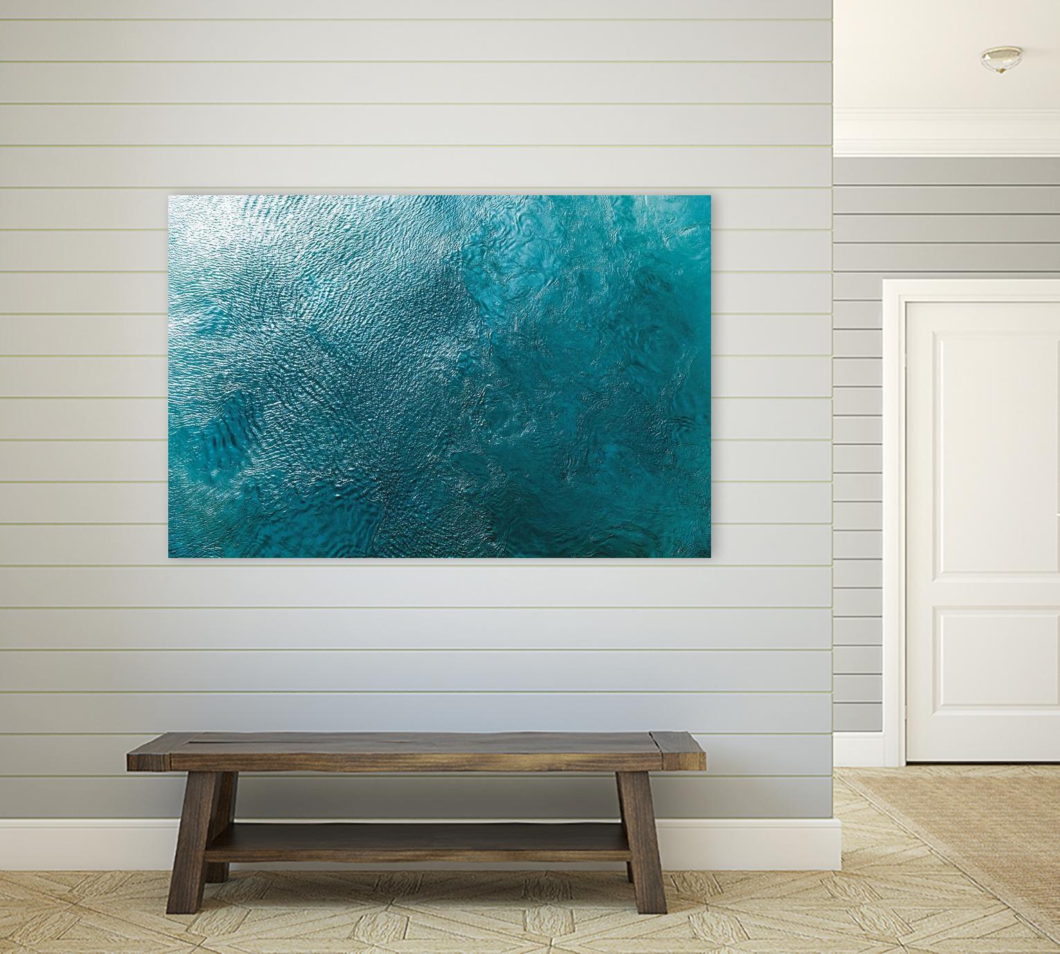 Water Texture Two Birds Eye by Kyle Goldie on GIANT ART - blue abstract