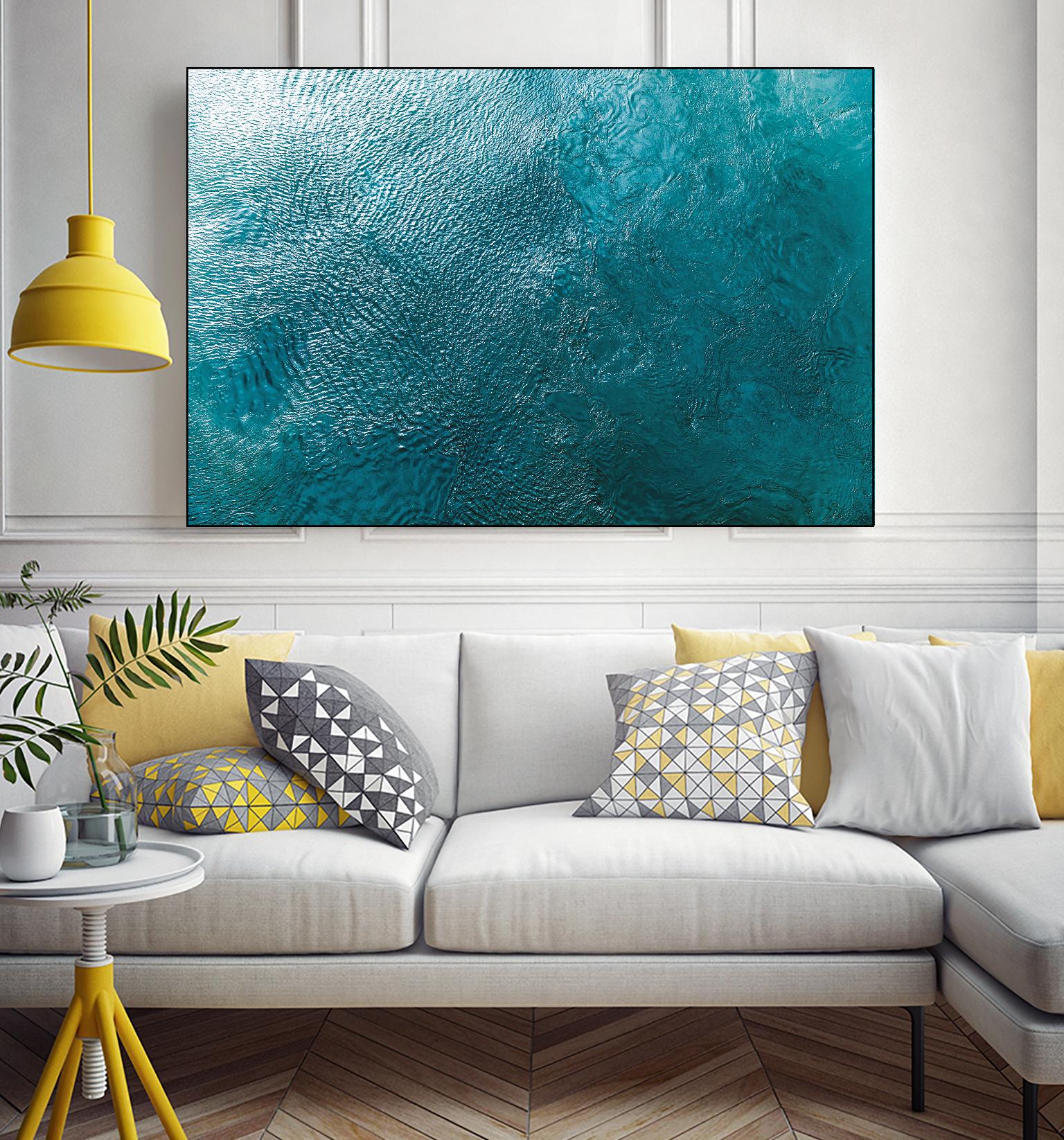 Water Texture Two Birds Eye by Kyle Goldie on GIANT ART - blue abstract