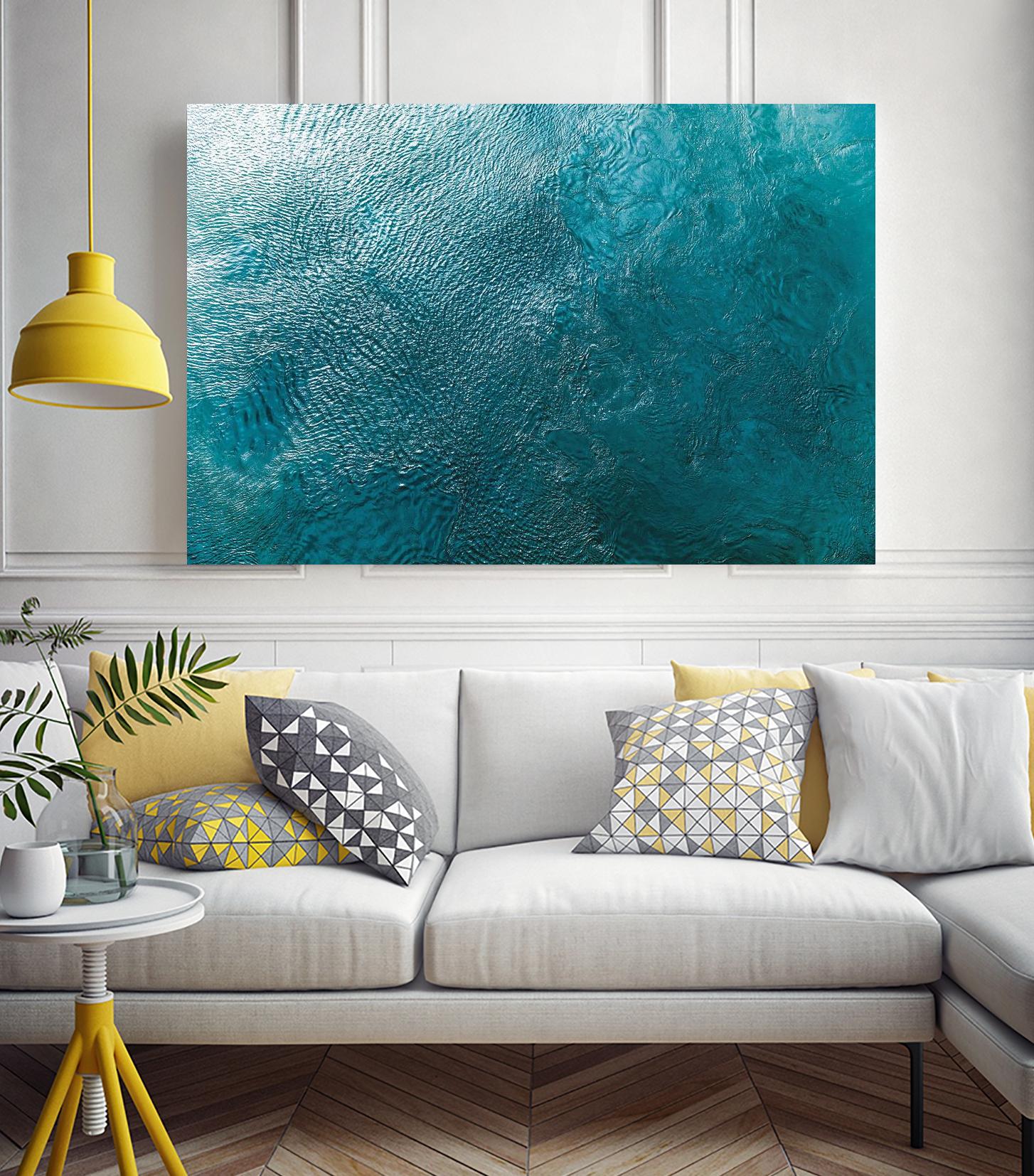 Water Texture Two Birds Eye by Kyle Goldie on GIANT ART - blue abstract