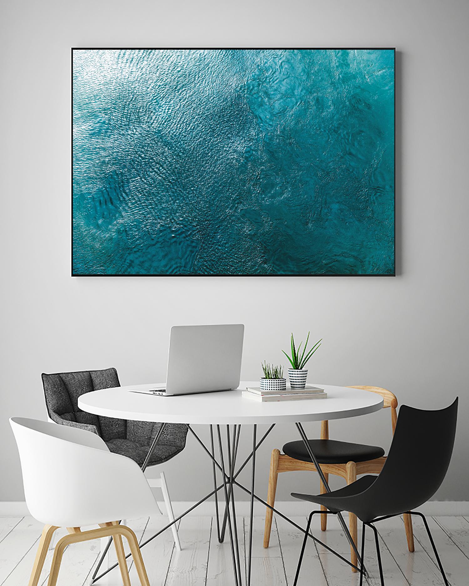 Water Texture Two Birds Eye by Kyle Goldie on GIANT ART - blue abstract