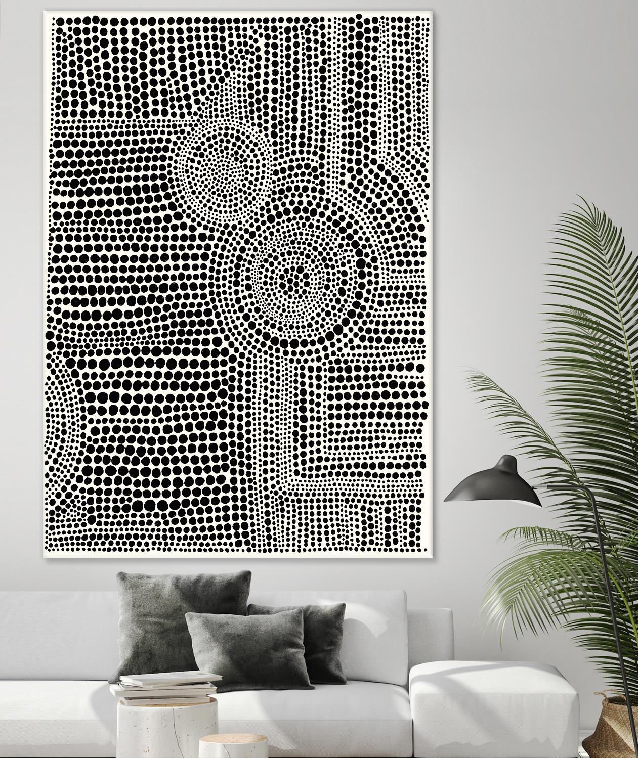 Clustered Dots A by Natasha Marie on GIANT ART - white black & white dots