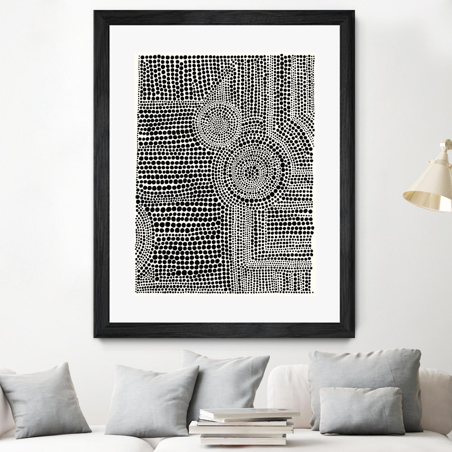 Clustered Dots A by Natasha Marie on GIANT ART - white black & white dots