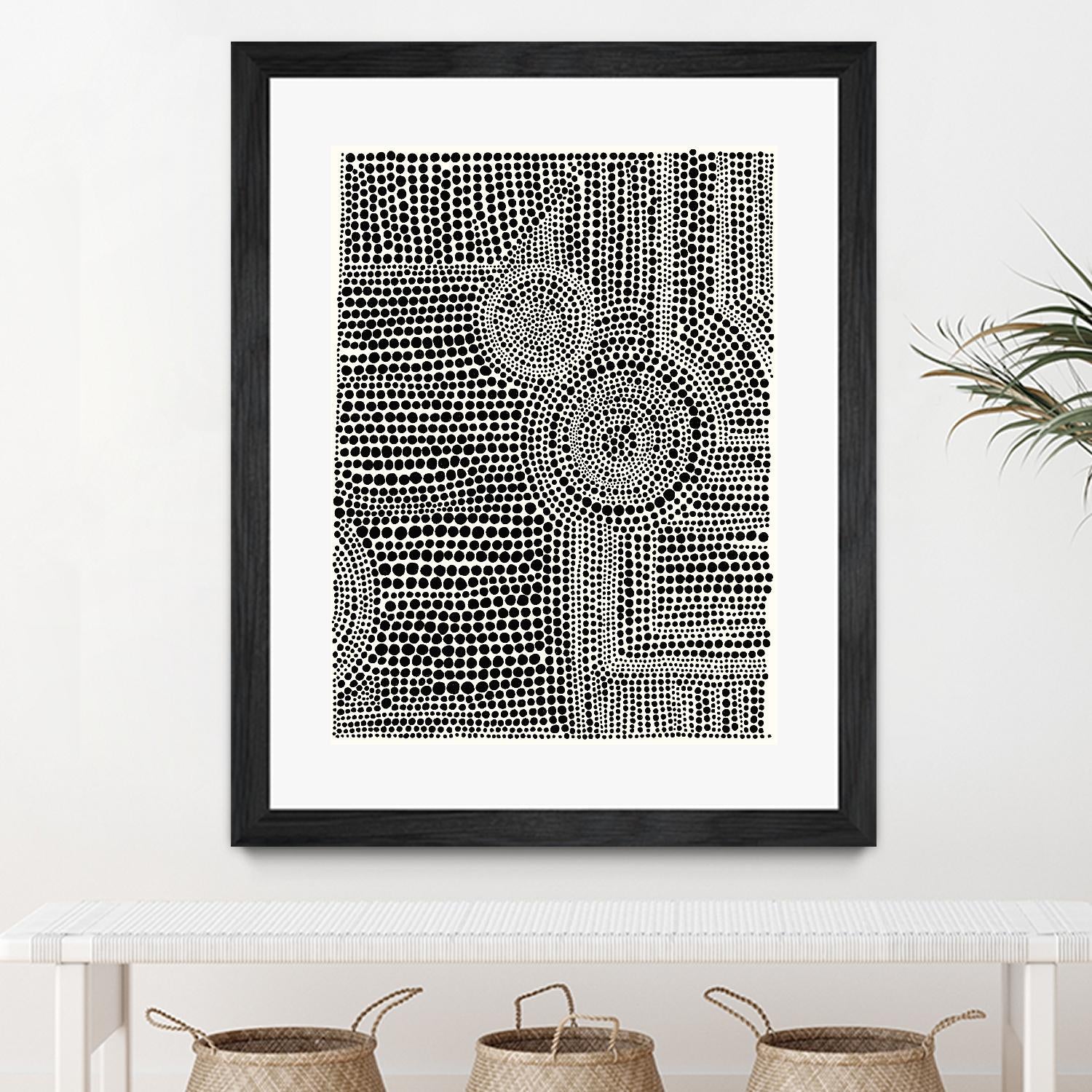 Clustered Dots A by Natasha Marie on GIANT ART - white black & white dots