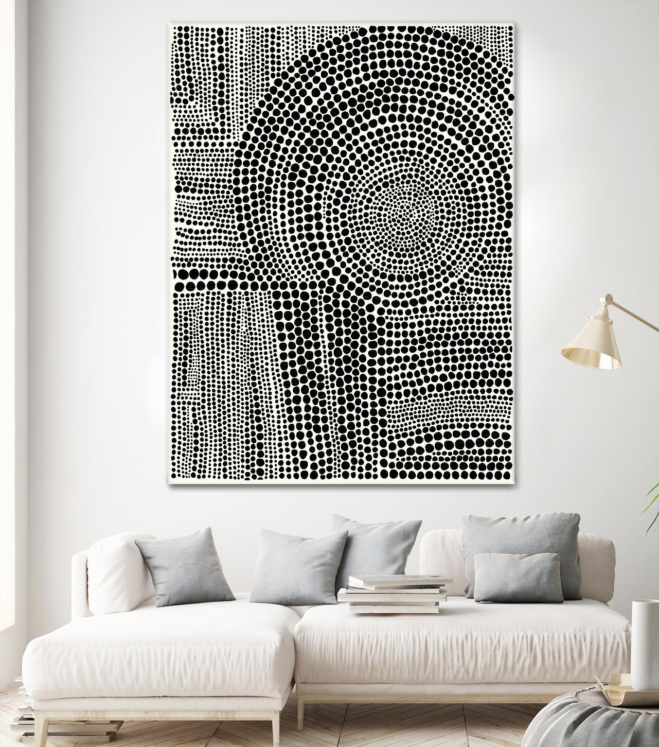 Clustered Dots B by Natasha Marie on GIANT ART - black abstract