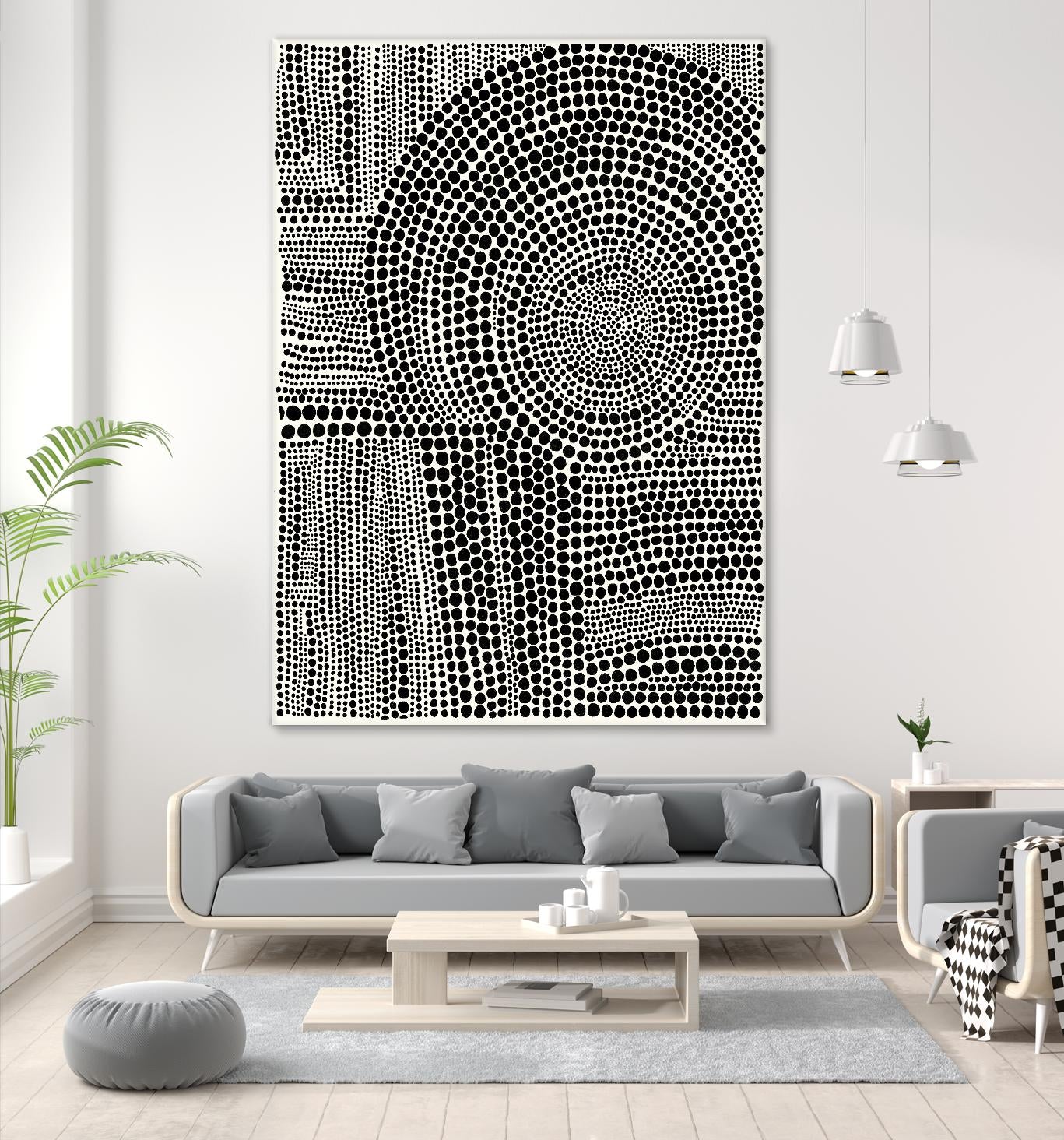 Clustered Dots B by Natasha Marie on GIANT ART - black abstract