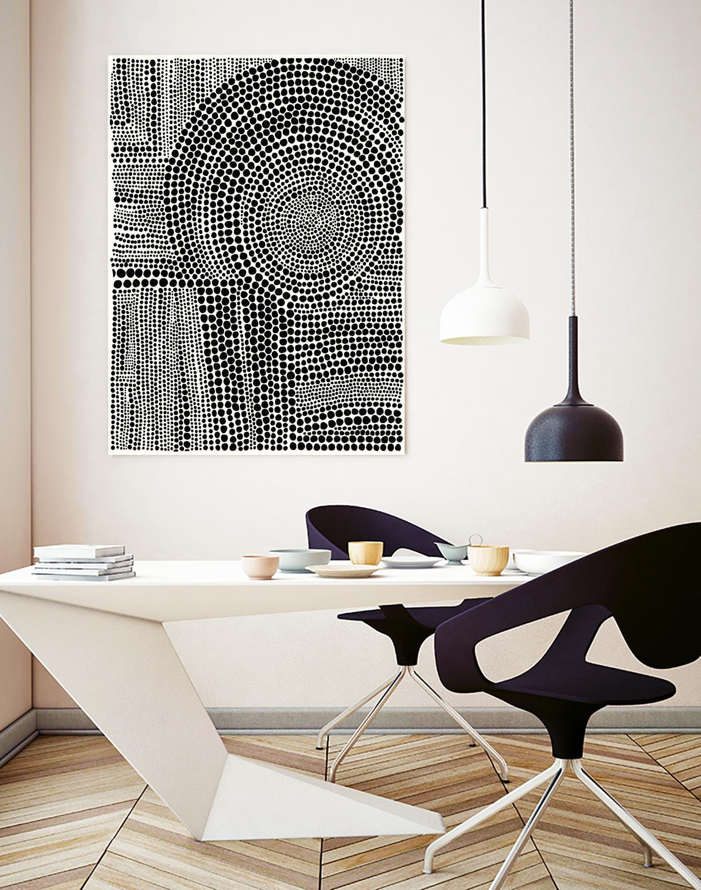 Clustered Dots B by Natasha Marie on GIANT ART - black abstract