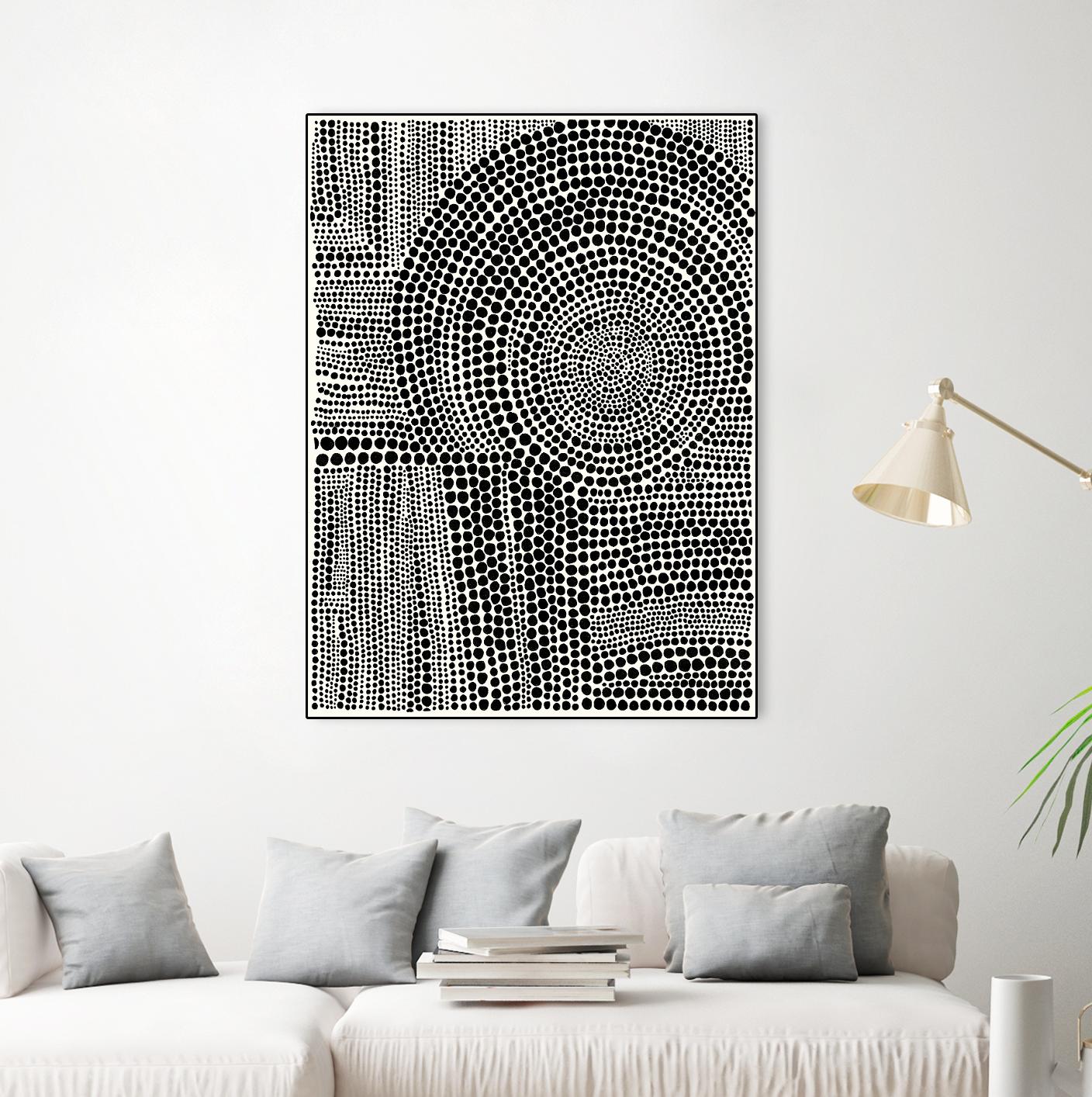 Clustered Dots B by Natasha Marie on GIANT ART - black abstract