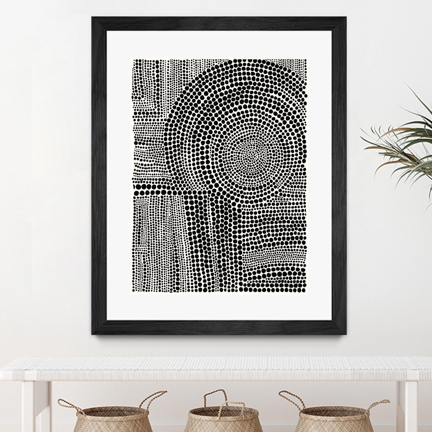 Clustered Dots B by Natasha Marie on GIANT ART - black abstract