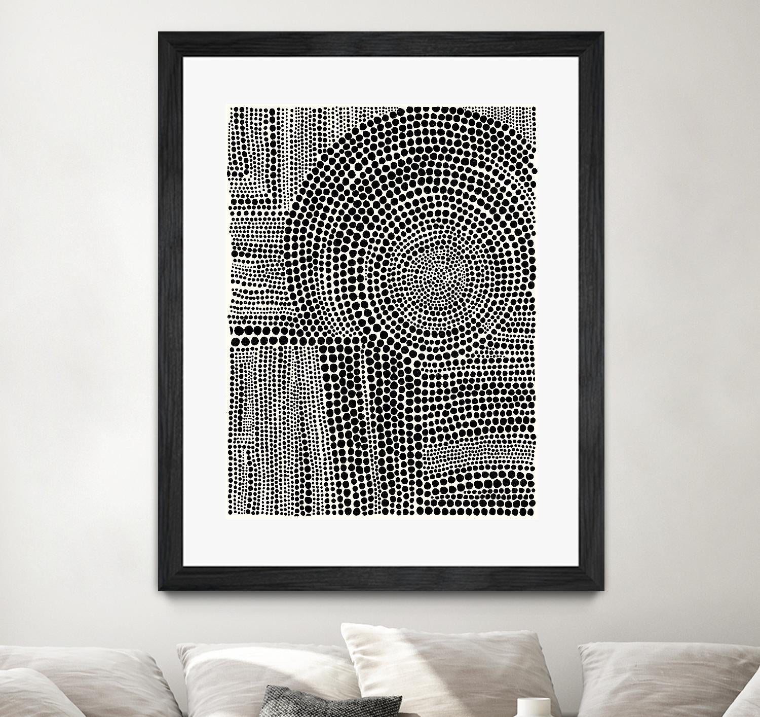 Clustered Dots B by Natasha Marie on GIANT ART - black abstract