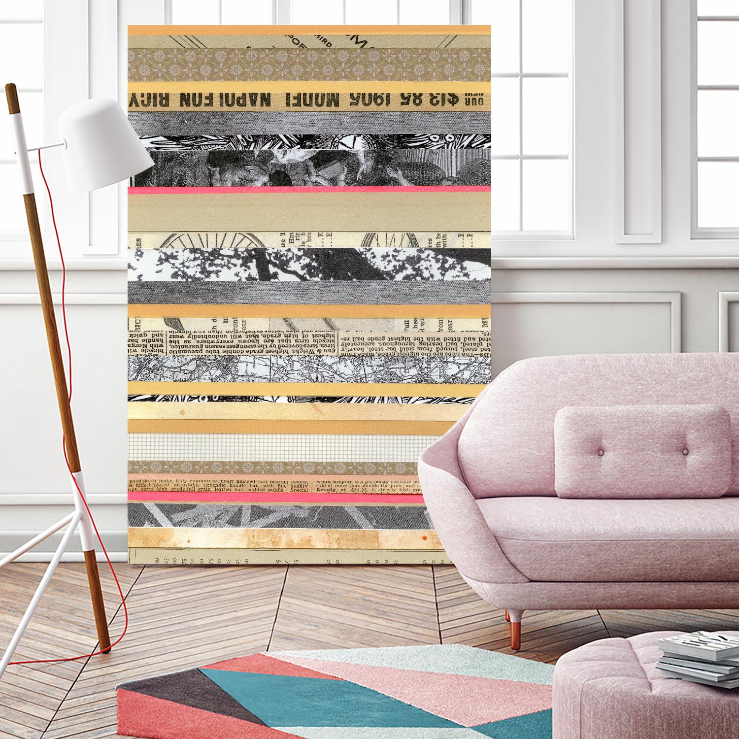 Paper Strip Collage A by Natasha Marie on GIANT ART - orange abstract