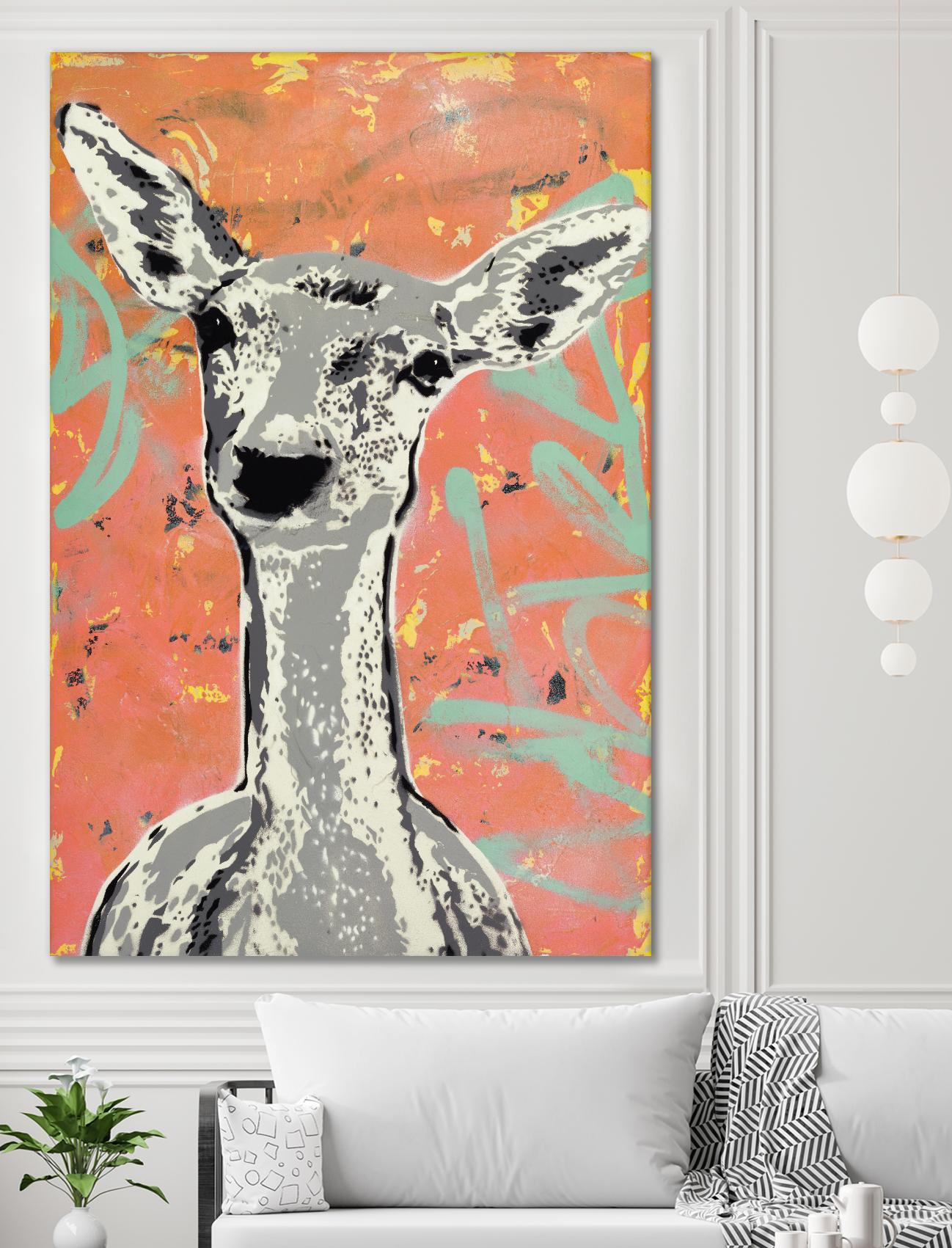 Fawn by Urban Soule on GIANT ART - green animals