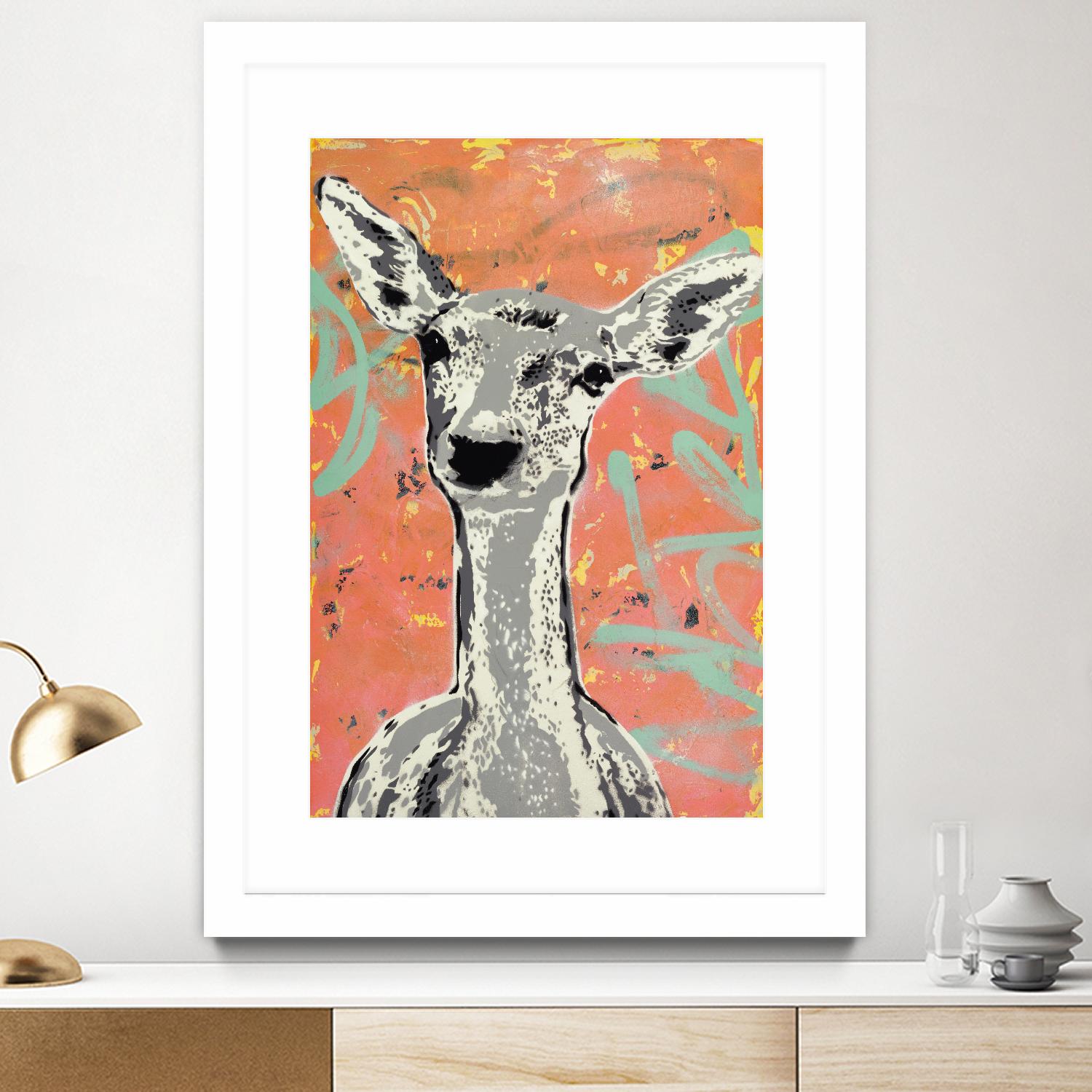 Fawn by Urban Soule on GIANT ART - green animals