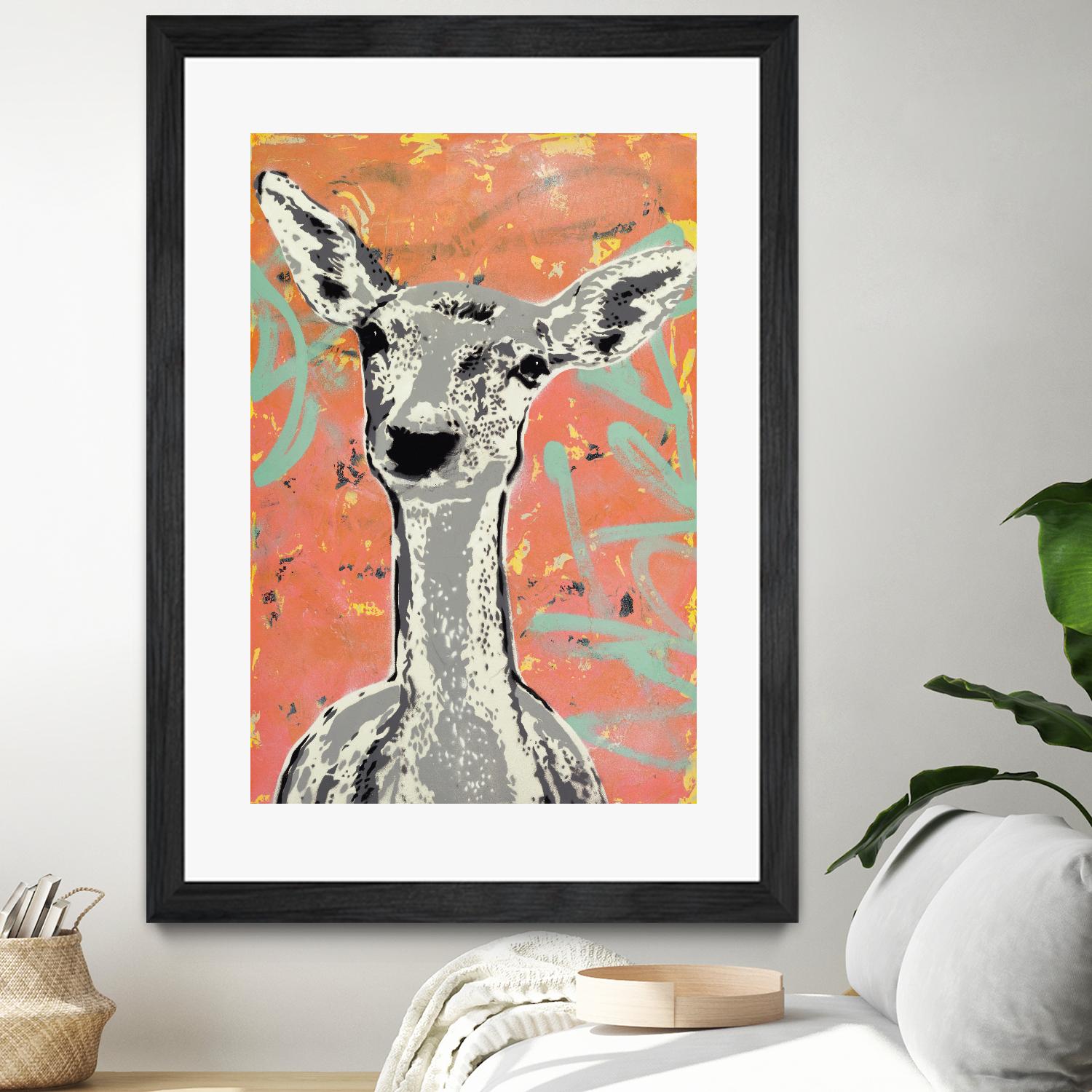Fawn by Urban Soule on GIANT ART - green animals