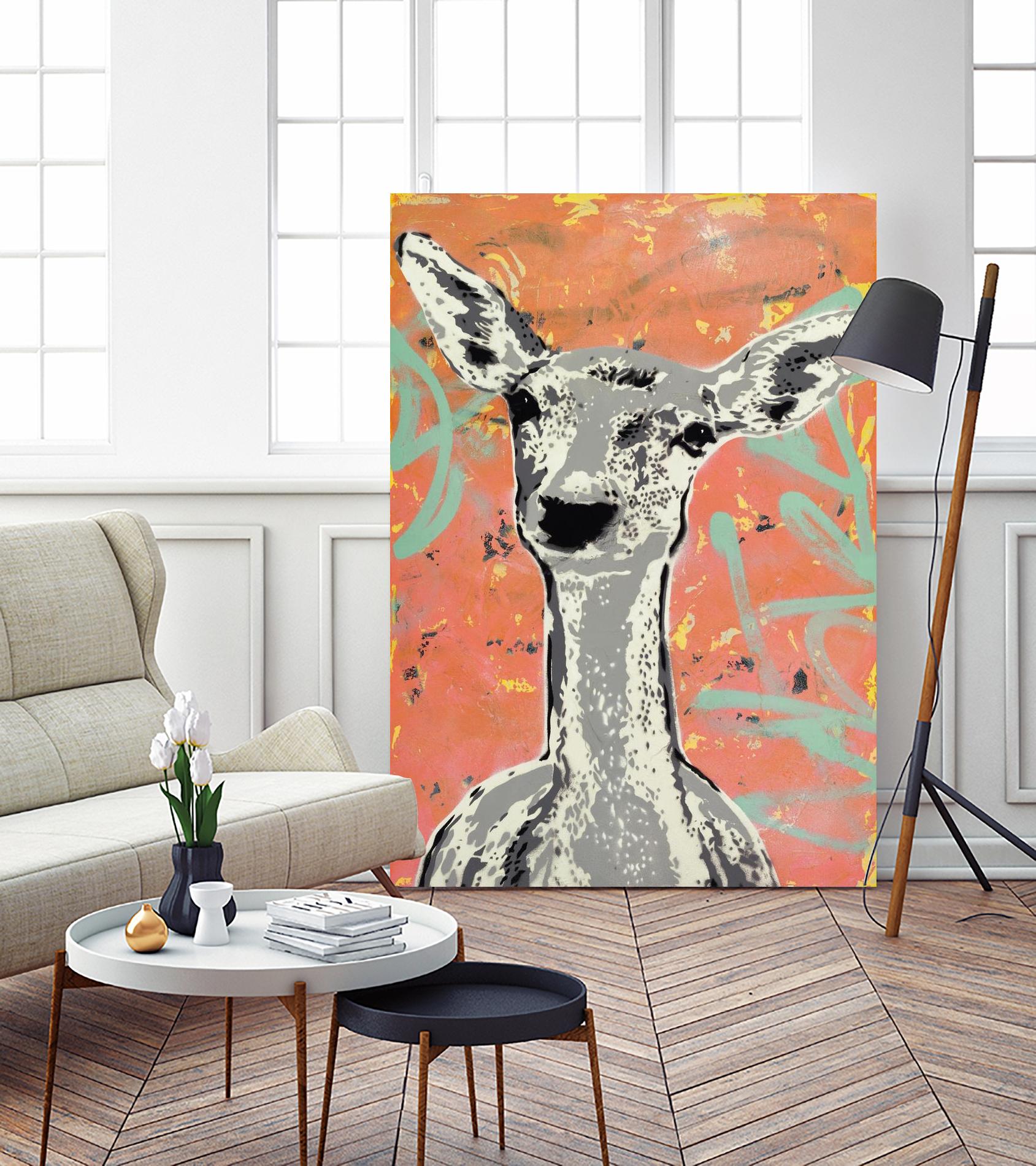 Fawn by Urban Soule on GIANT ART - green animals