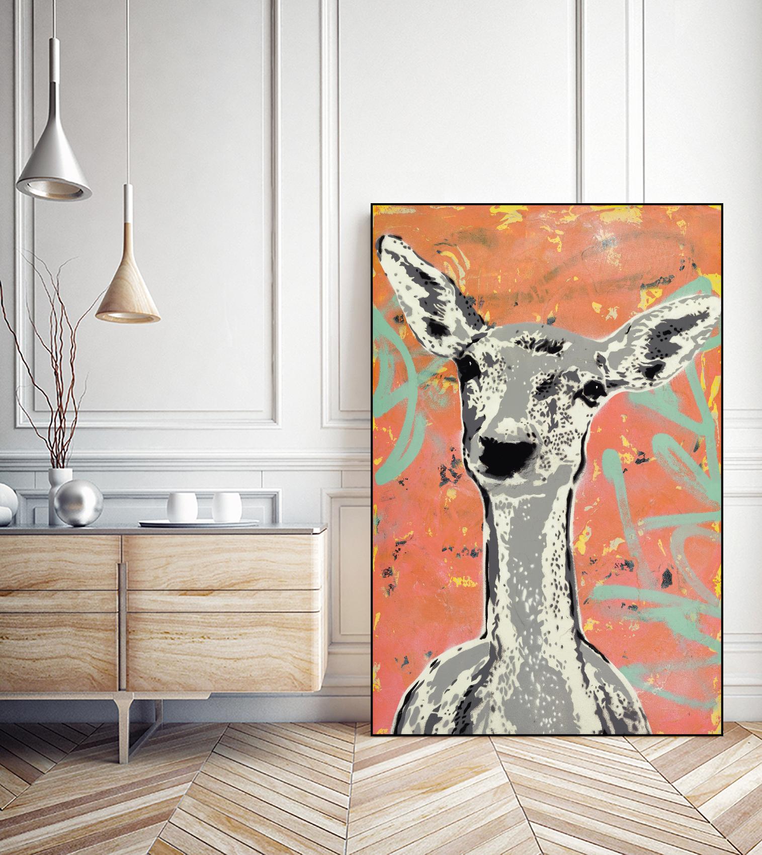 Fawn by Urban Soule on GIANT ART - green animals