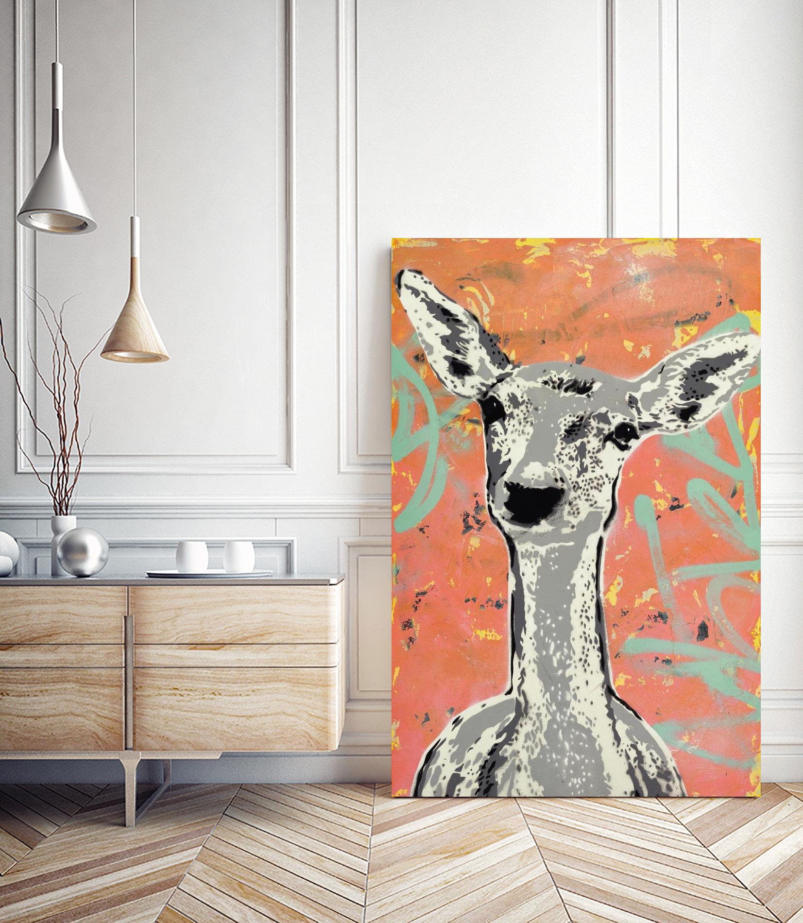 Fawn by Urban Soule on GIANT ART - green animals