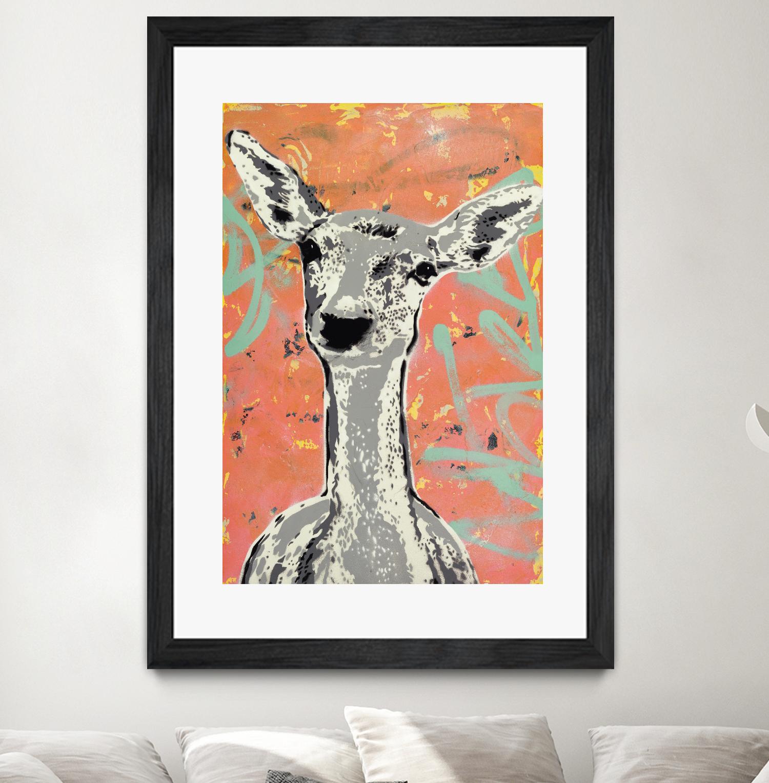 Fawn by Urban Soule on GIANT ART - green animals