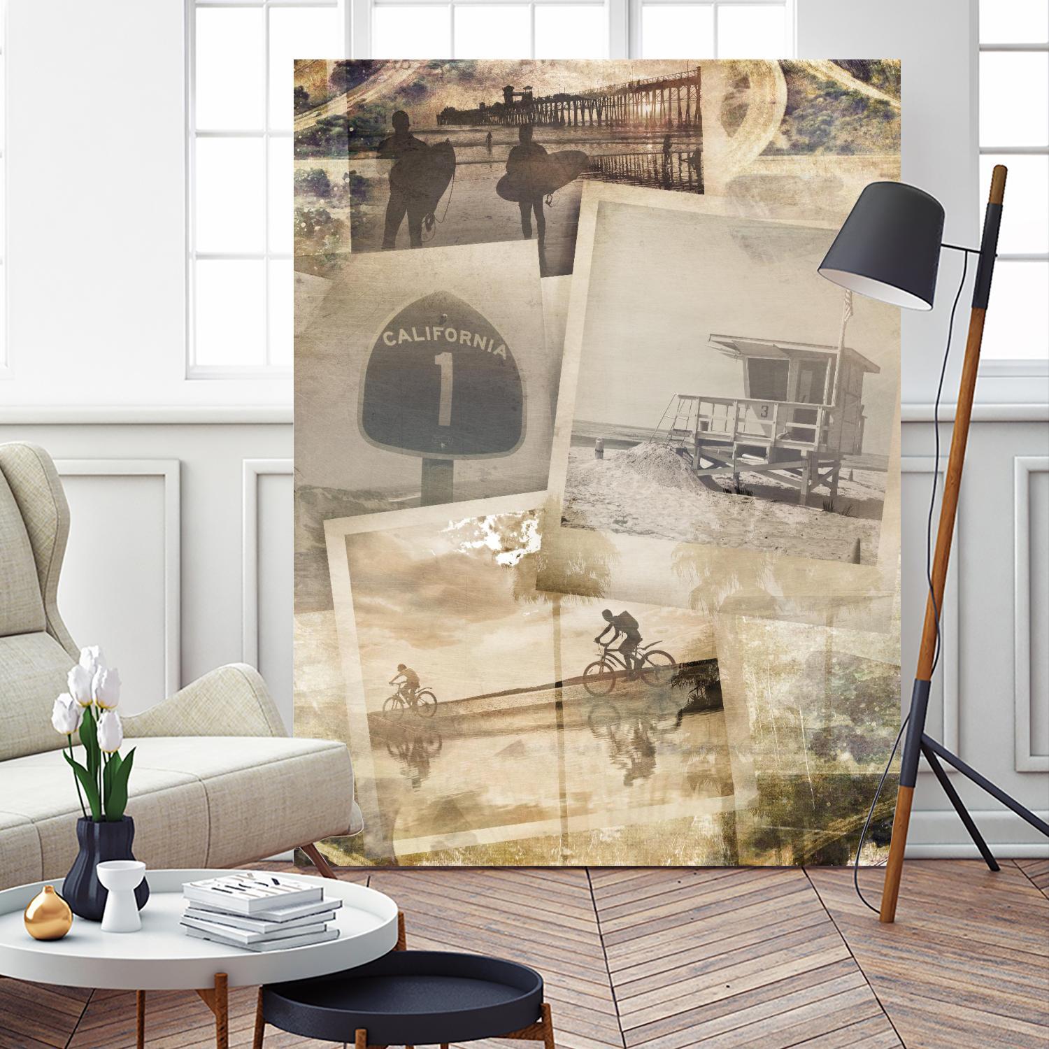 Los Angeles Polaroid Collage A by SEA Studio on GIANT ART - beige cityscapes & streets color photography