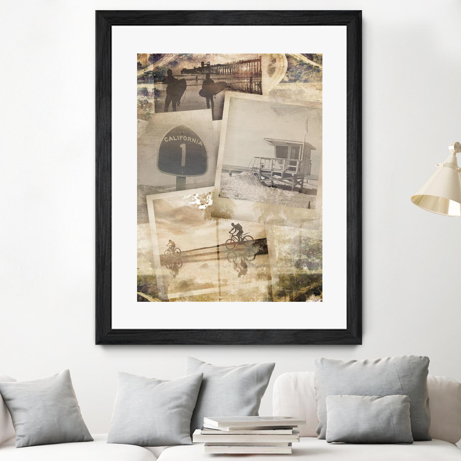 Los Angeles Polaroid Collage A by SEA Studio on GIANT ART - beige cityscapes & streets color photography