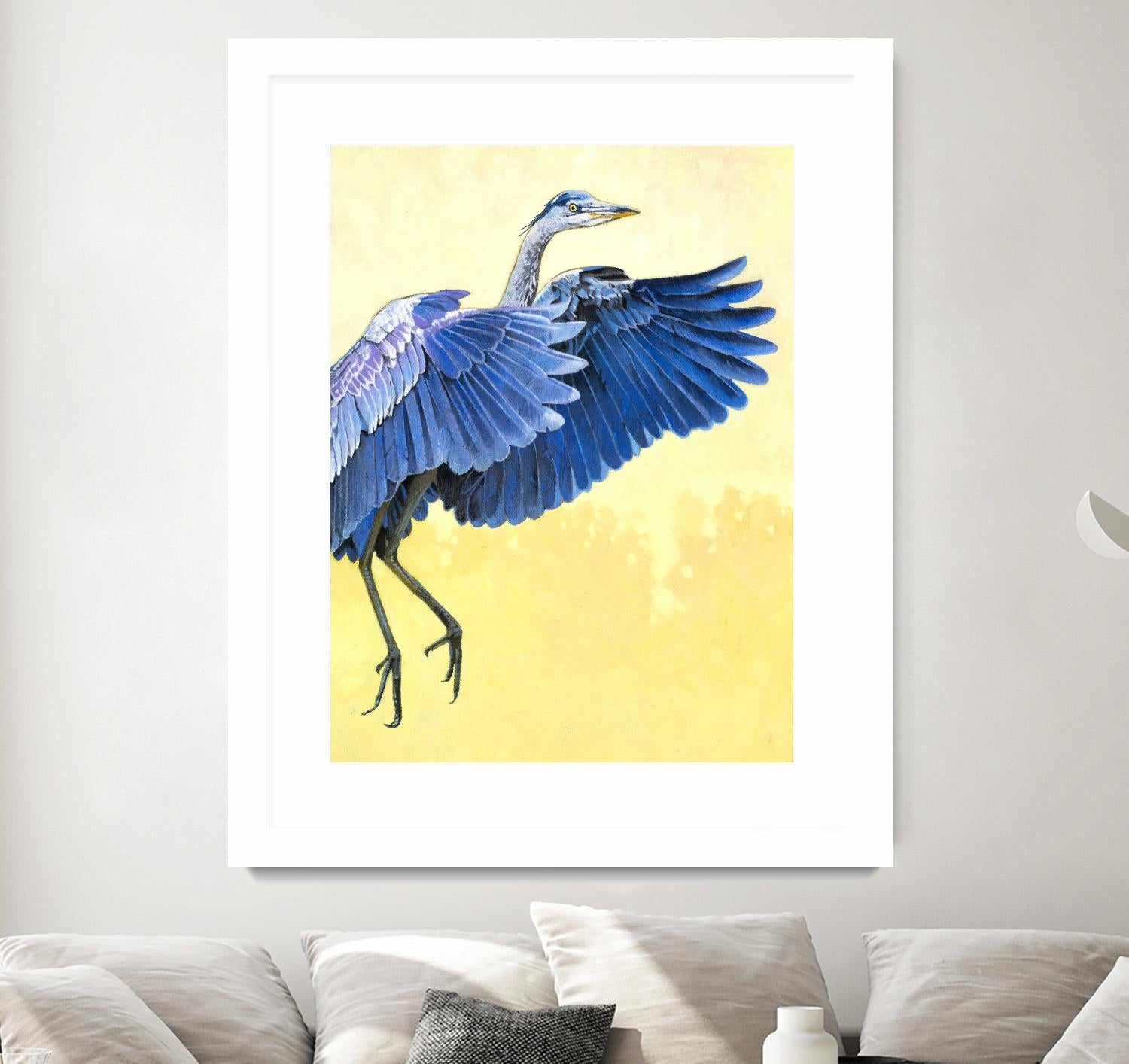 Great Blue Heron by Max Hayslette on GIANT ART - blue animal oiseau