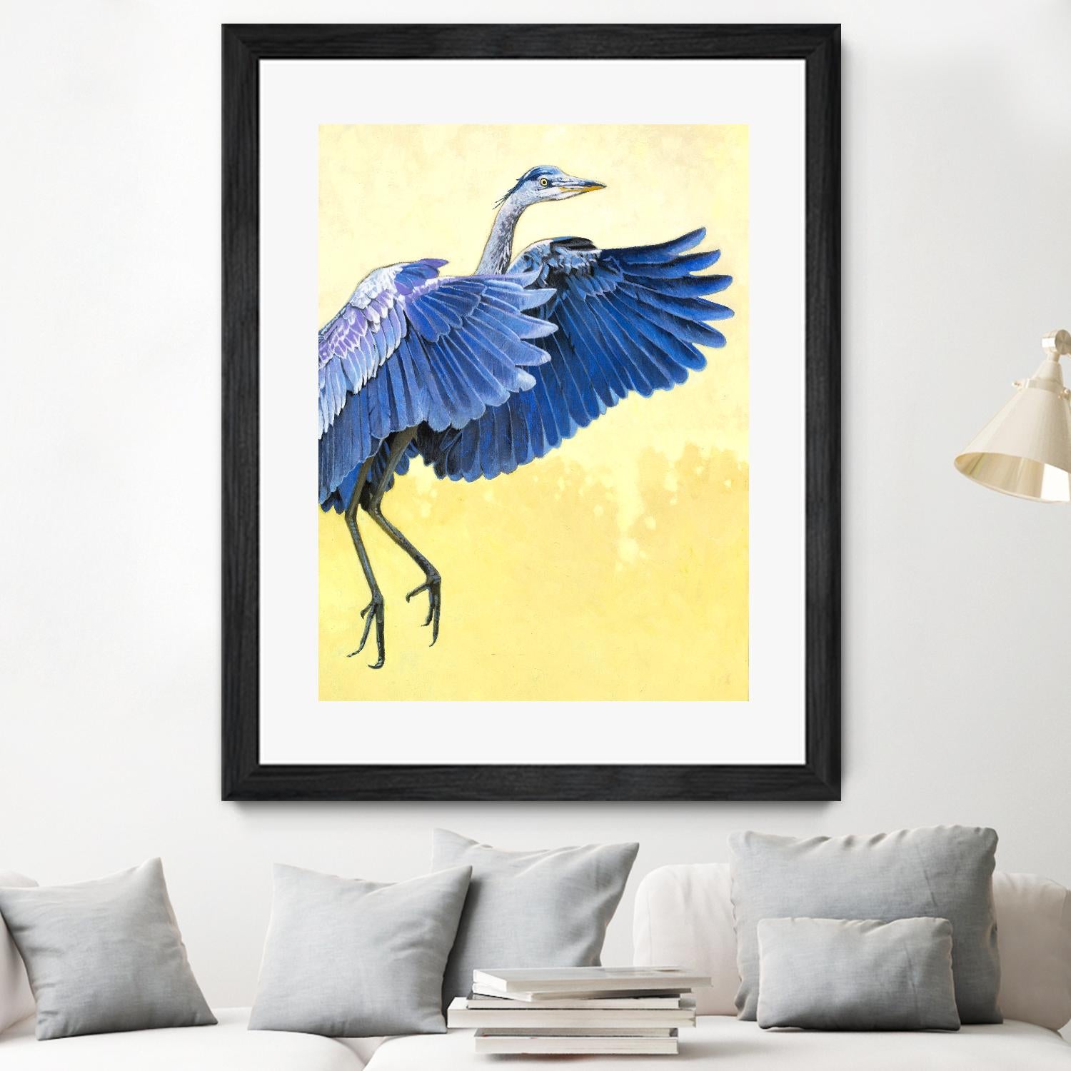 Great Blue Heron by Max Hayslette on GIANT ART - blue animal oiseau