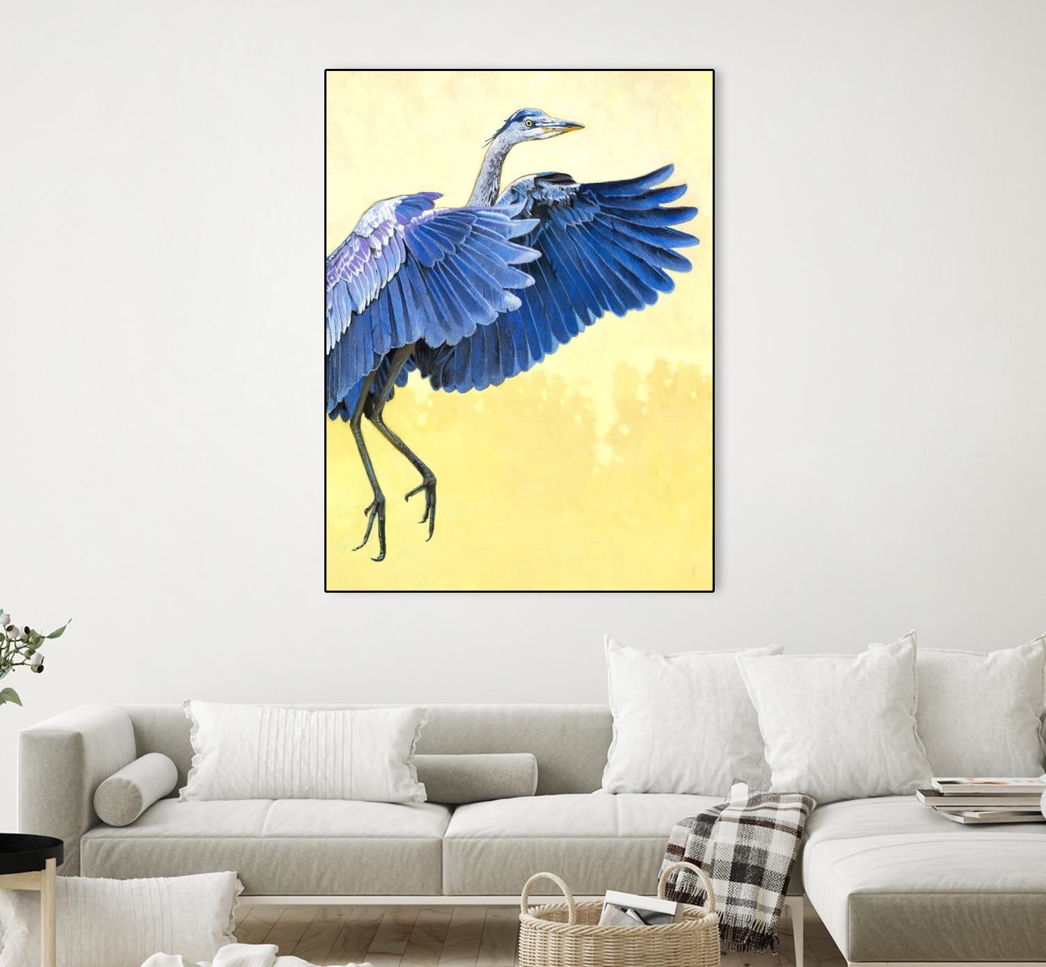 Great Blue Heron by Max Hayslette on GIANT ART - blue animals
