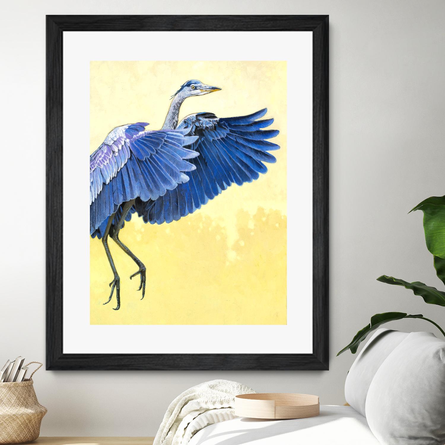 Great Blue Heron by Max Hayslette on GIANT ART - blue animal oiseau