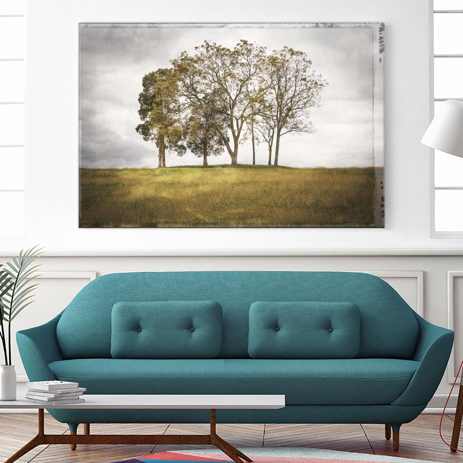 Three Trees by Lillis Werder on GIANT ART - gold landscape