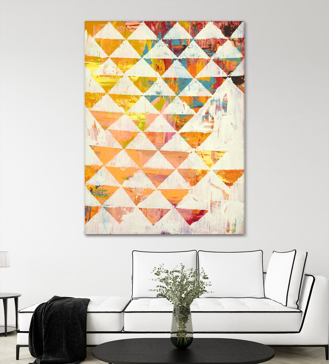 Triangular Configurations 1 by Akiko Hiromoto on GIANT ART - red abstract