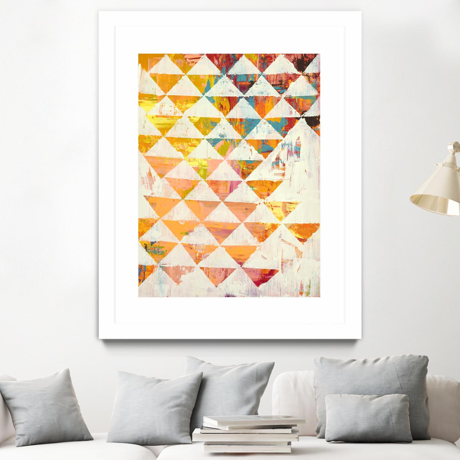 Triangular Configurations 1 by Akiko Hiromoto on GIANT ART - beige patterns