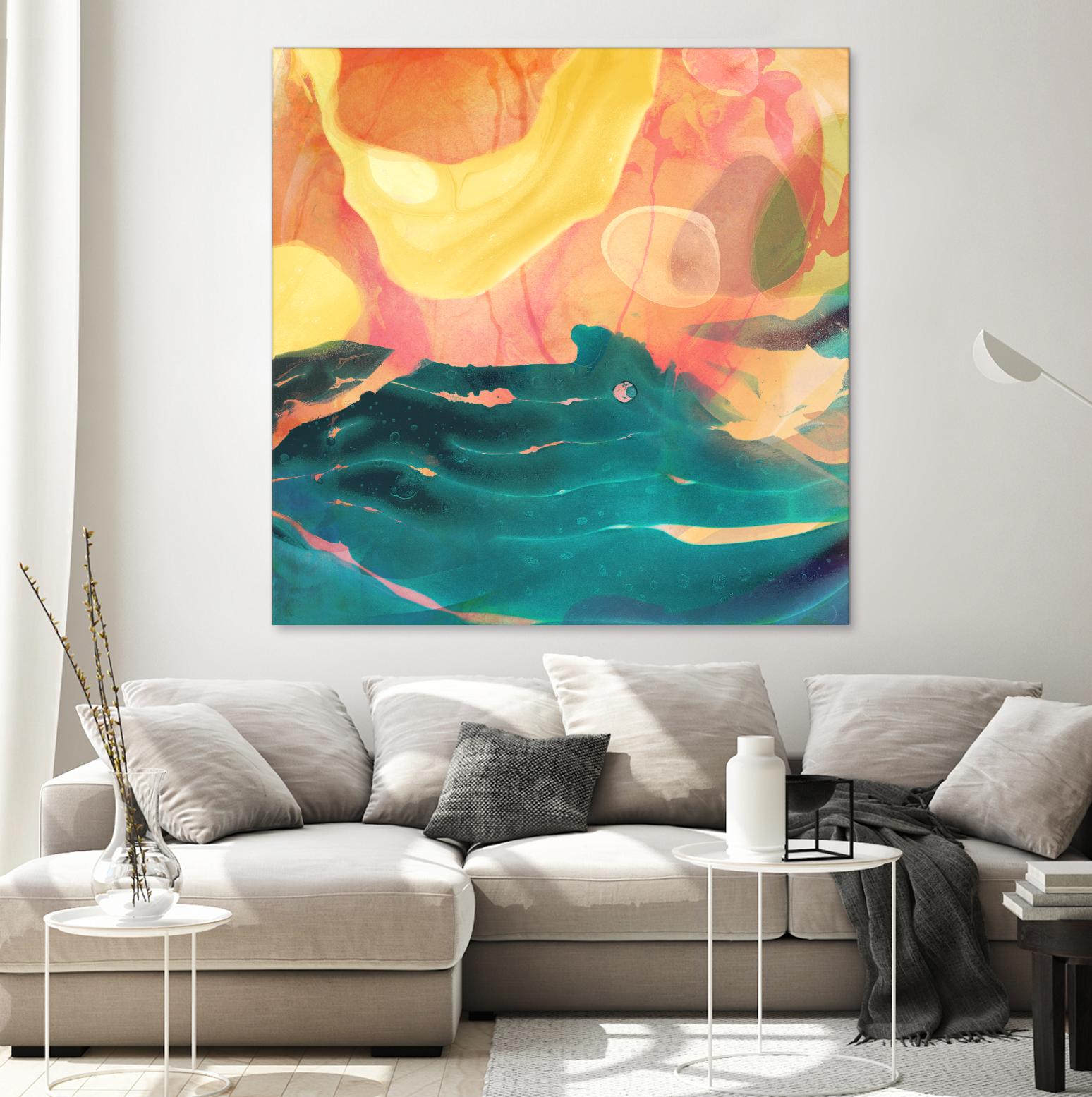 Seaside Abstract by THE Studio on GIANT ART - red abstract