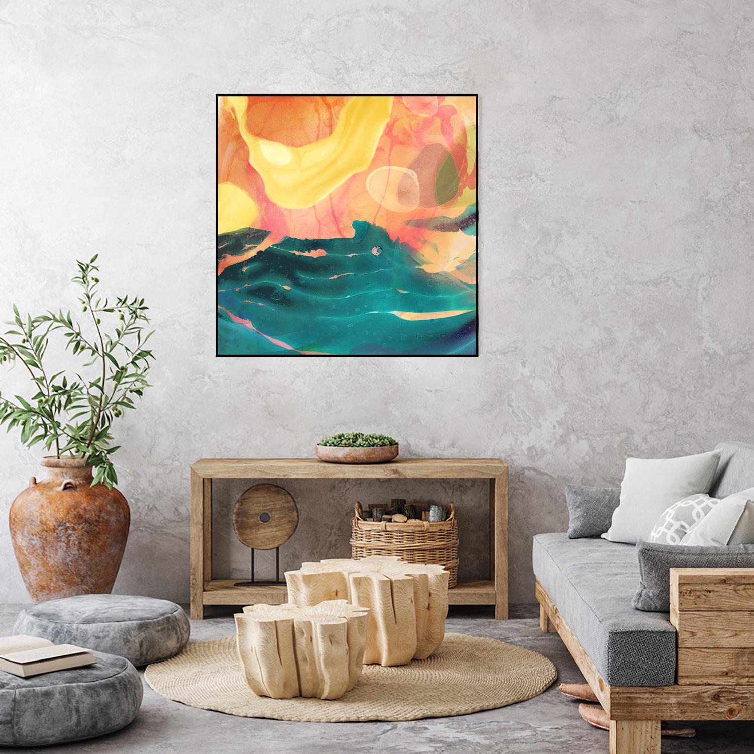 Seaside Abstract by THE Studio on GIANT ART - red abstract