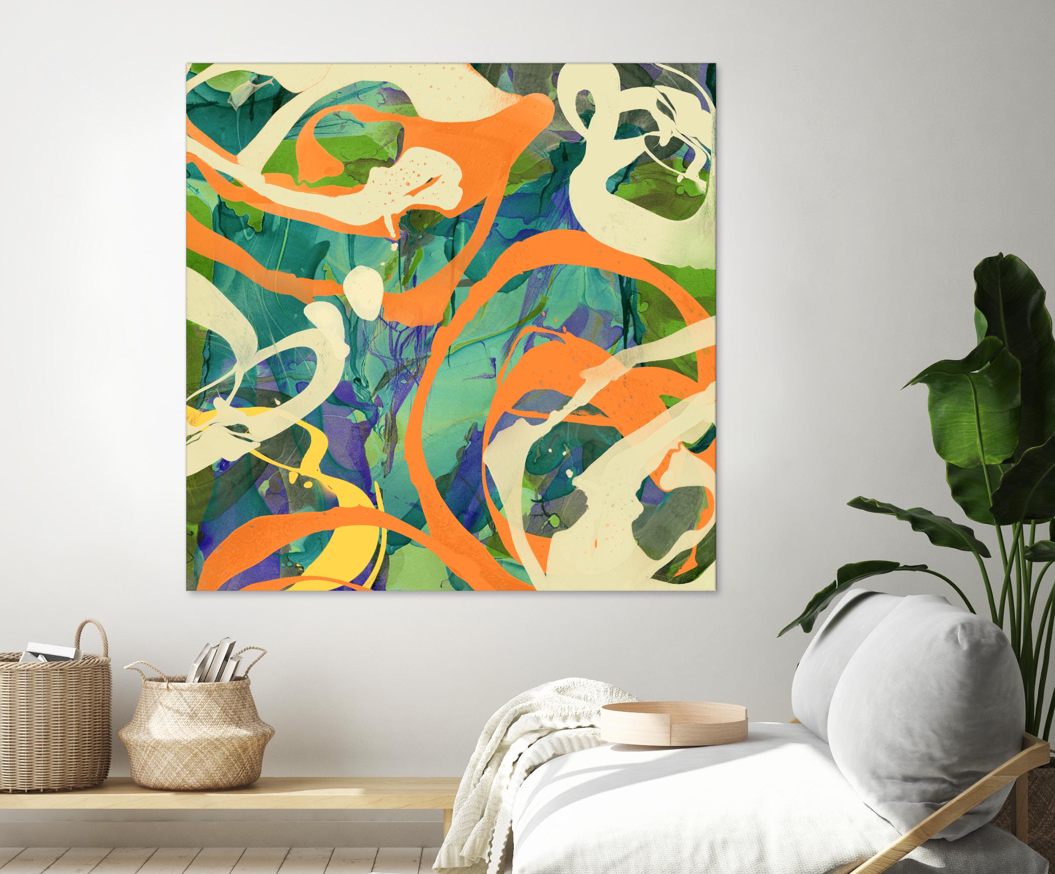 Swirls in Motion by THE Studio on GIANT ART - green abstract