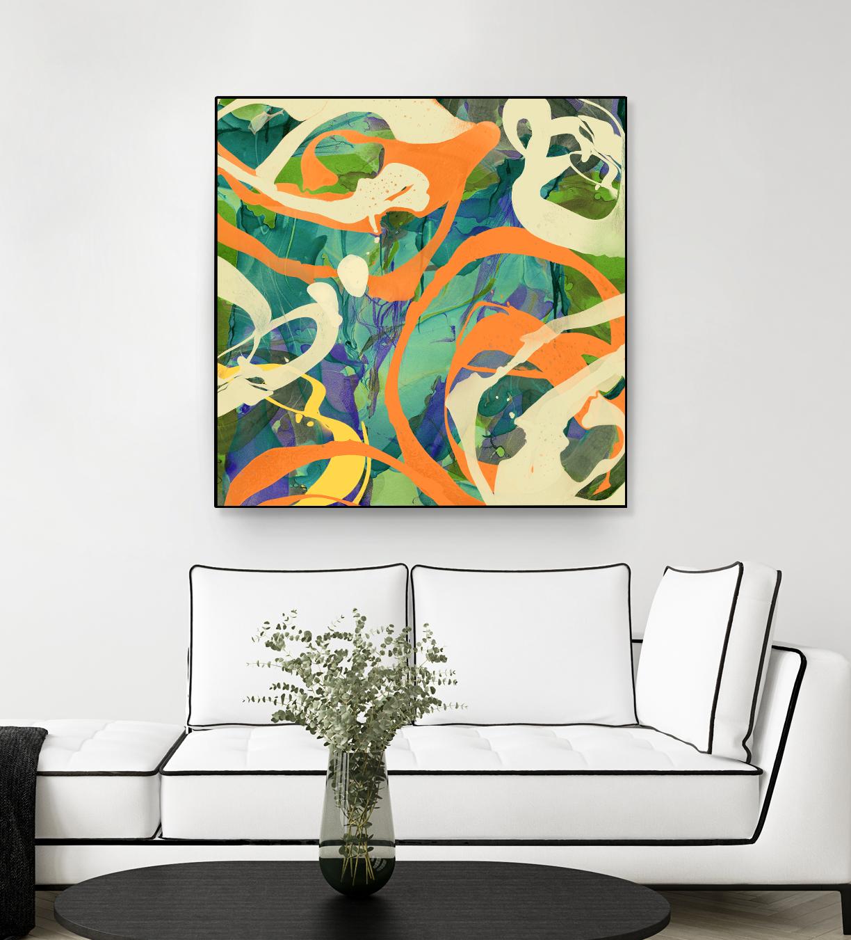 Swirls in Motion by THE Studio on GIANT ART - green abstract