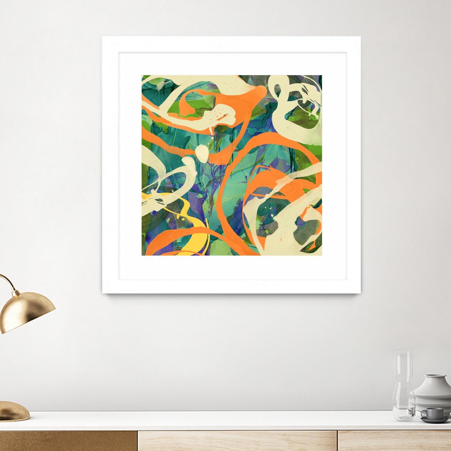 Swirls in Motion by THE Studio on GIANT ART - green abstract