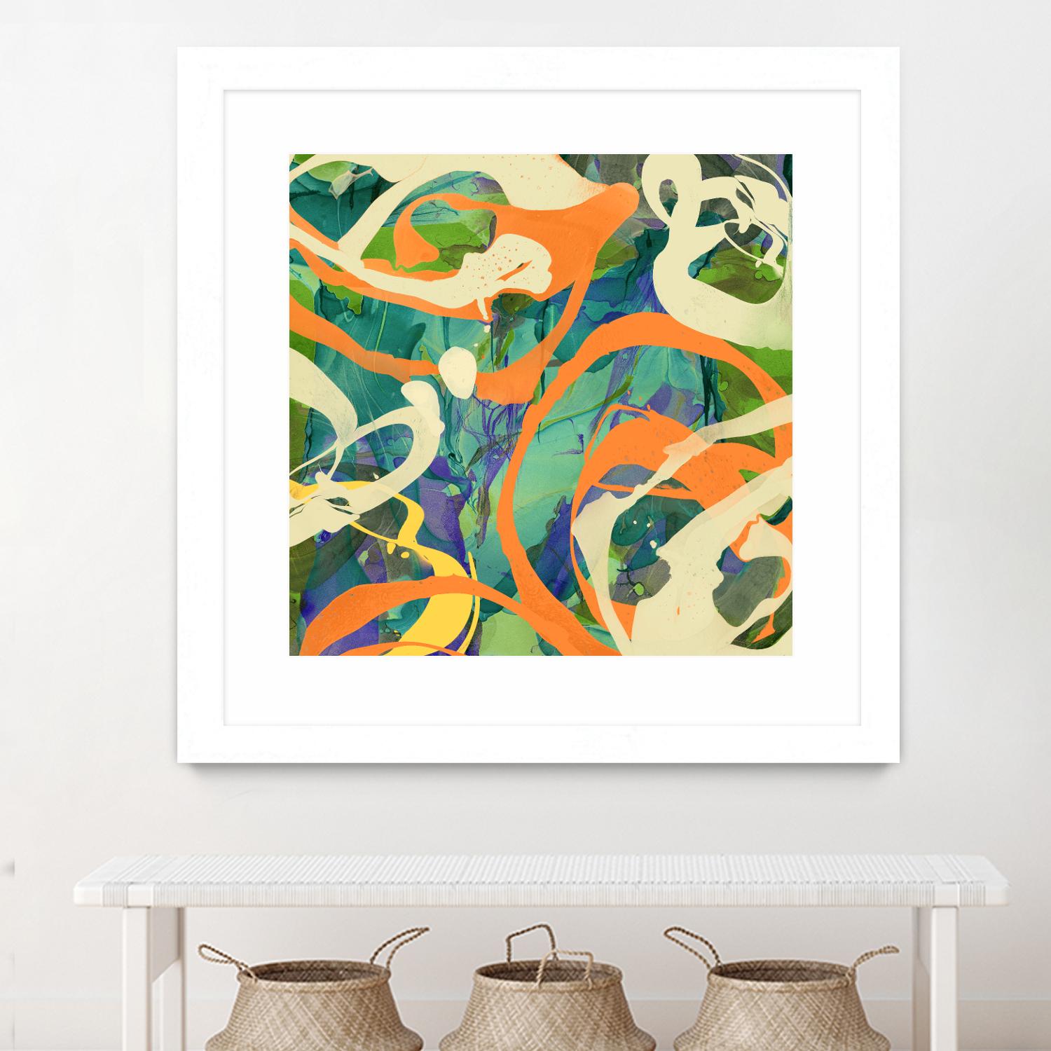 Swirls in Motion by THE Studio on GIANT ART - green abstract