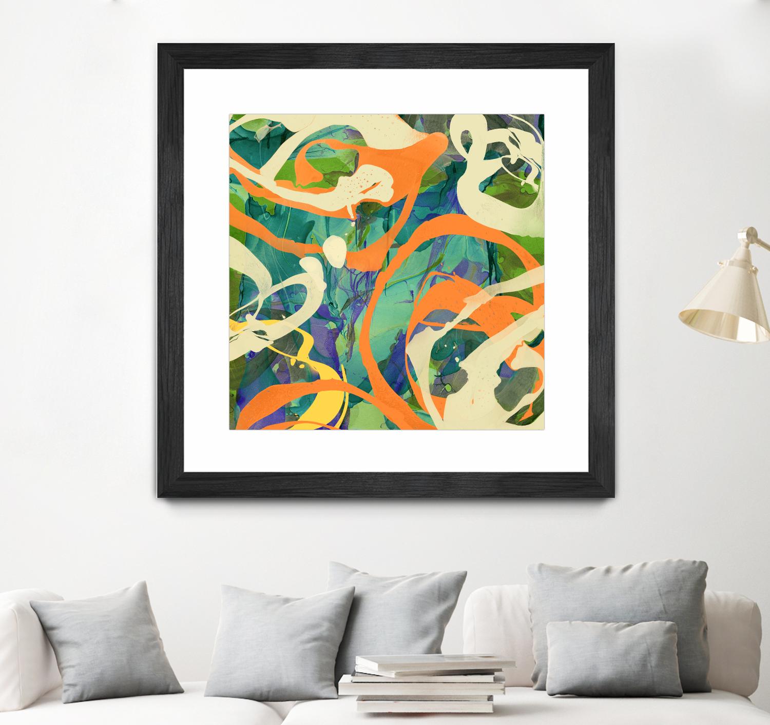 Swirls in Motion by THE Studio on GIANT ART - green abstract