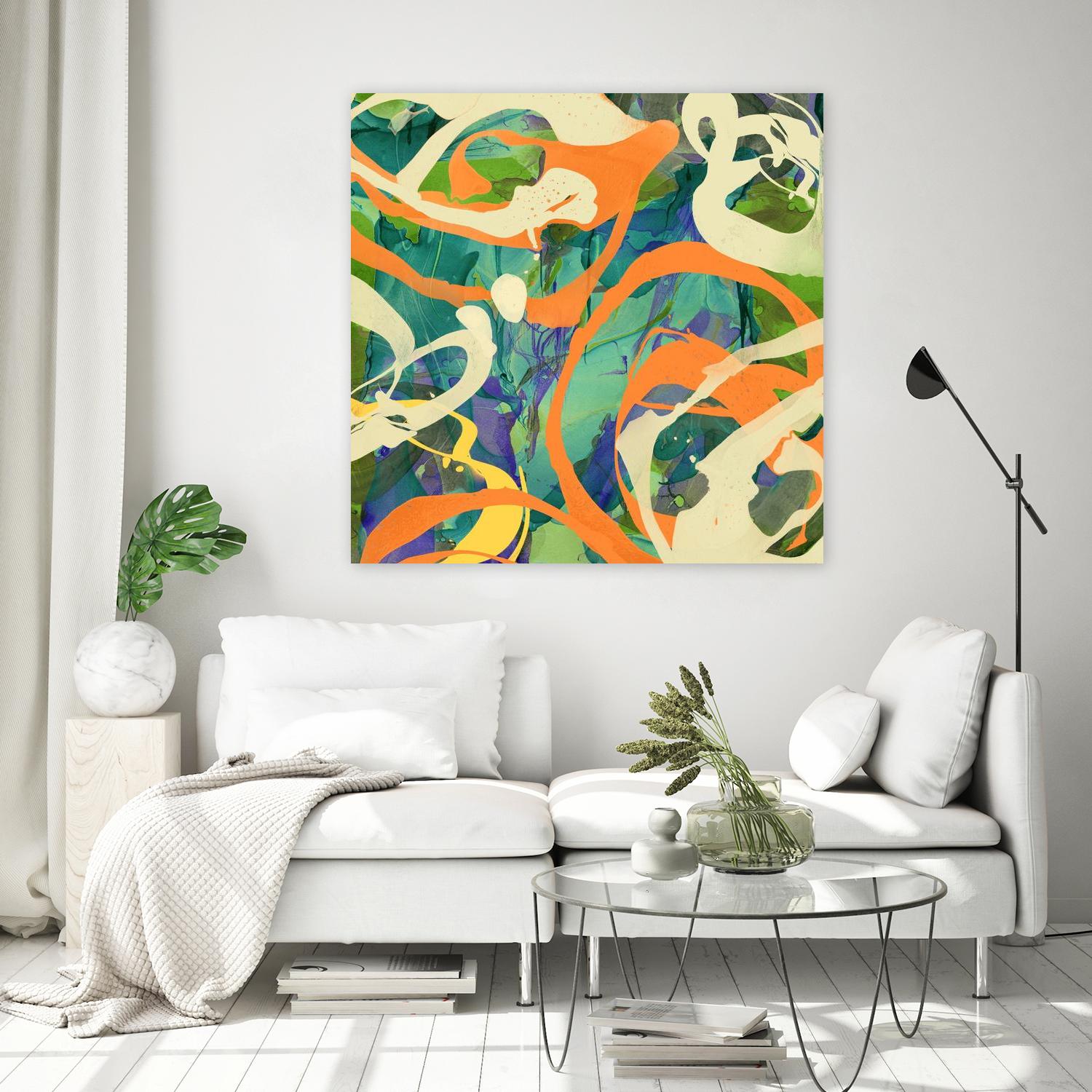 Swirls in Motion by THE Studio on GIANT ART - green abstract