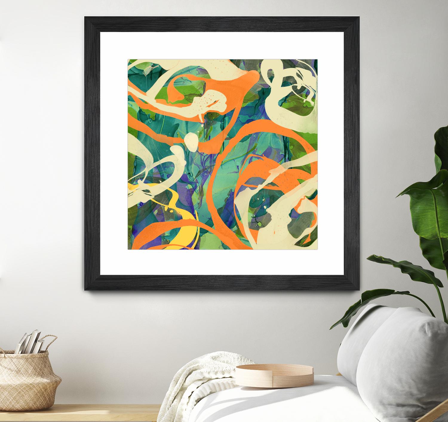 Swirls in Motion by THE Studio on GIANT ART - green abstract