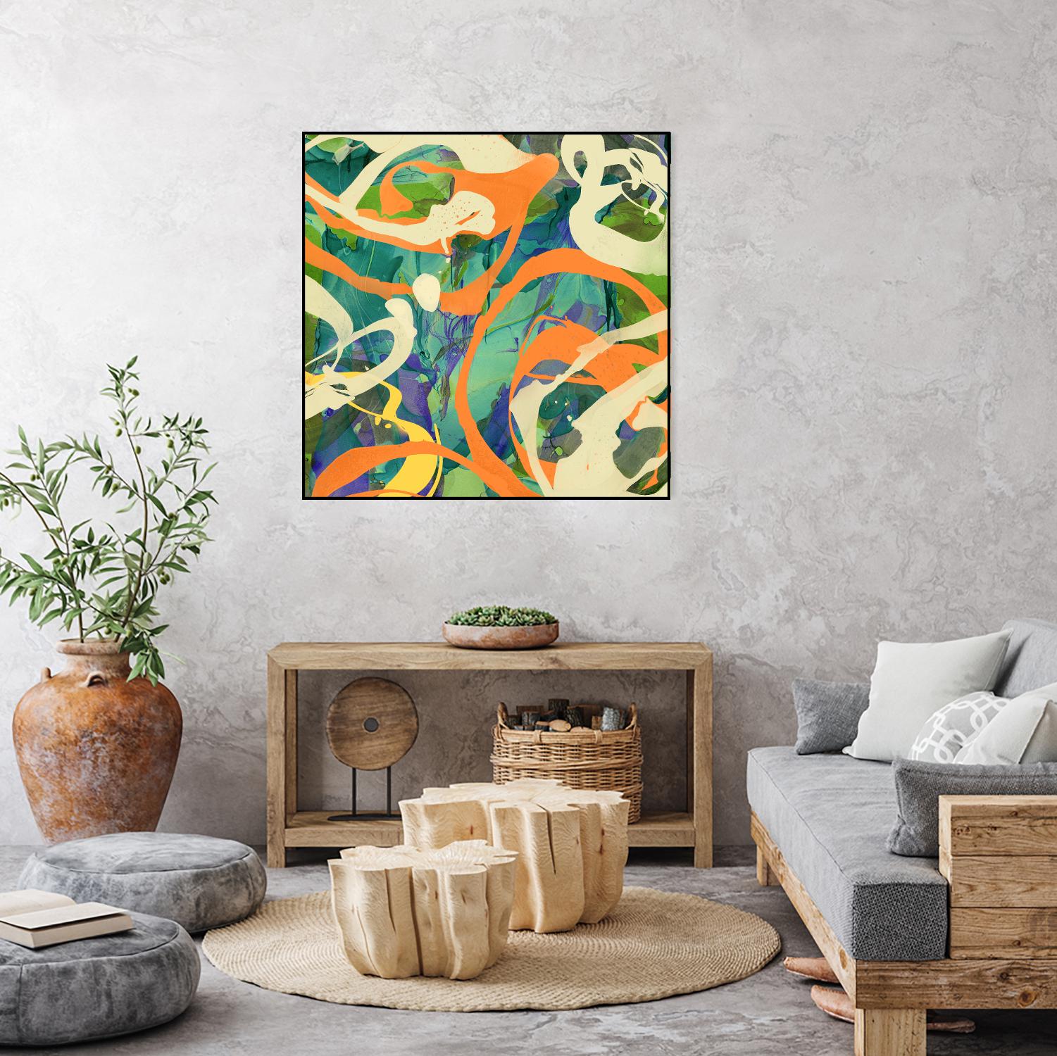 Swirls in Motion by THE Studio on GIANT ART - green abstract